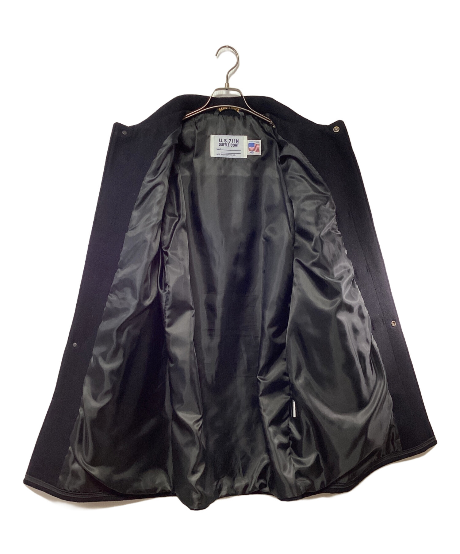 中古・古着通販】Schott (ショット) HOODLESS DUFFLE COAT ダーク