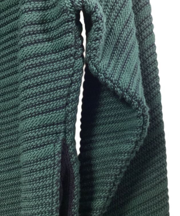 中古・古着通販】YOKE (ヨーク) BIAS BORDER DRIVERS KNIT グリーン