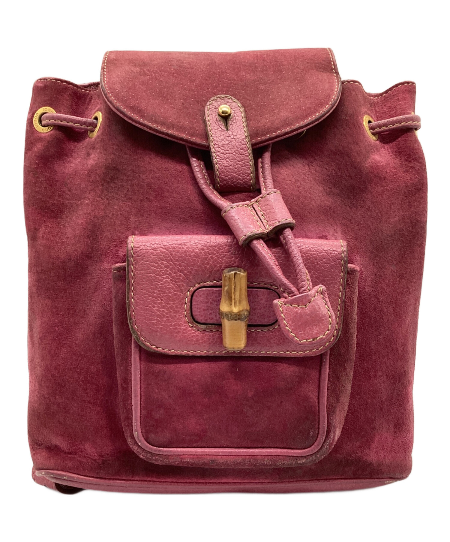 中古・古着通販】GUCCI (グッチ) バンブー リュック ピンク｜ブランド 