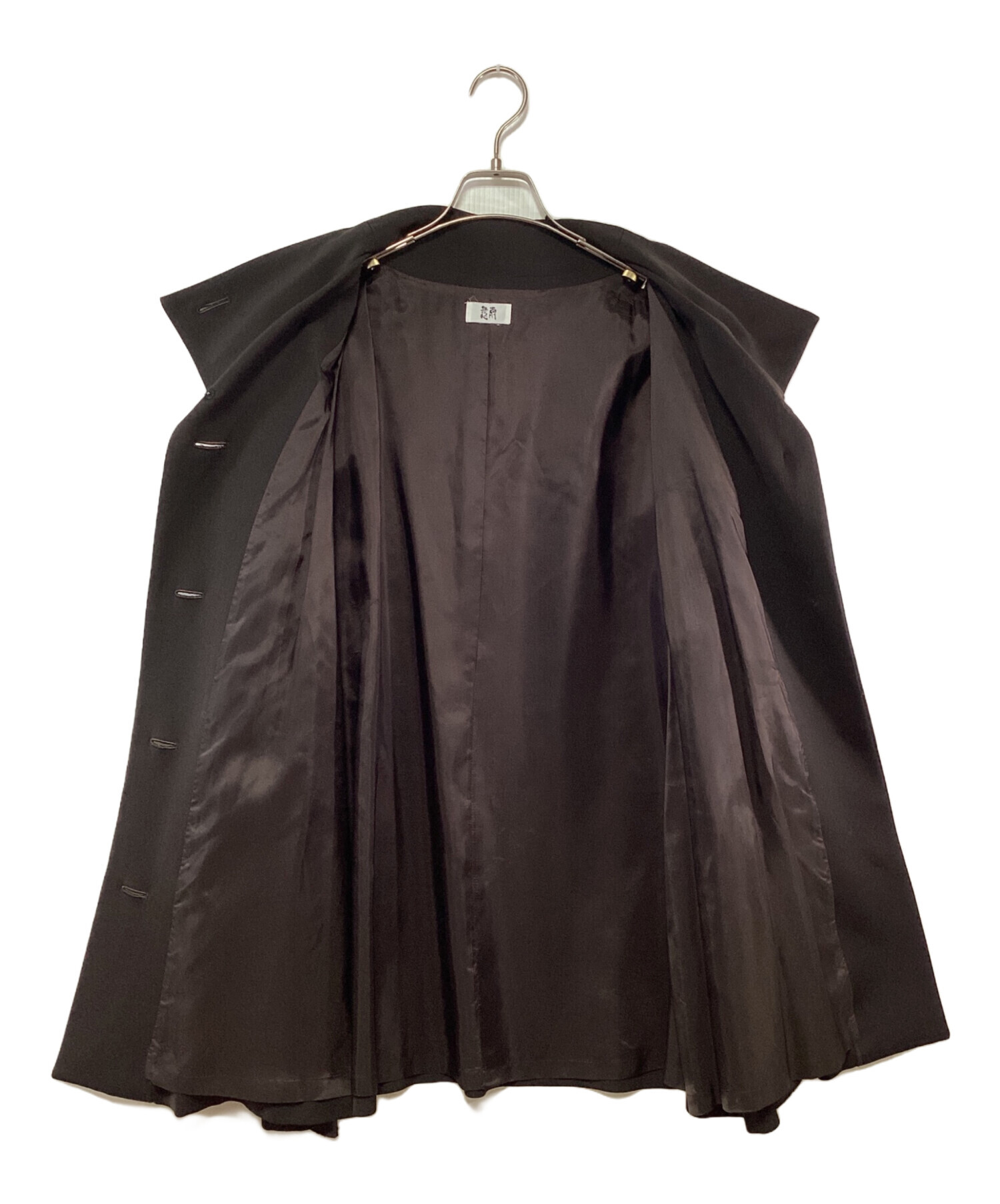 中古・古着通販】慈雨 (ジウ) スタンドカラーコート ダークブラウン