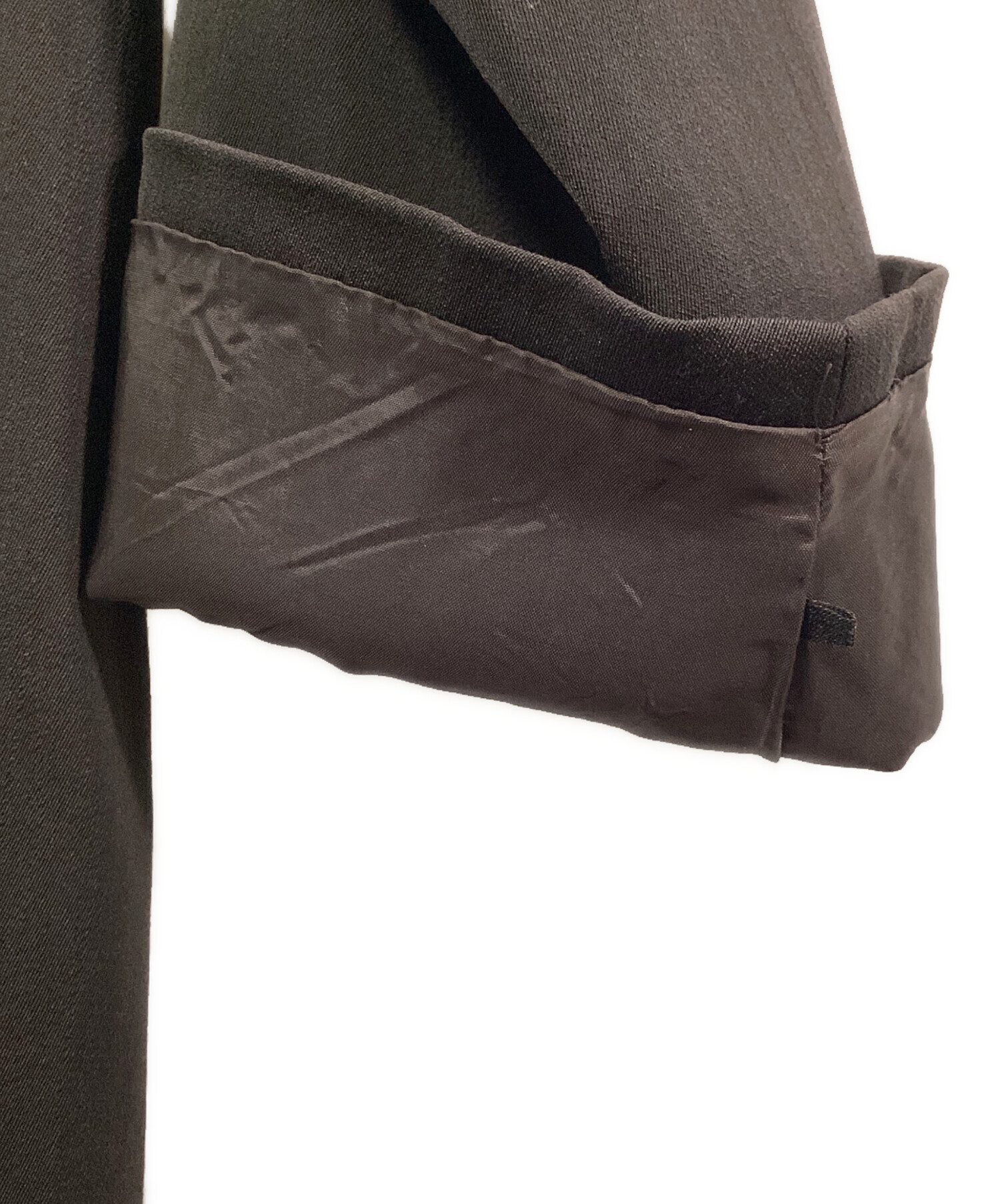 中古・古着通販】慈雨 (ジウ) スタンドカラーコート ダークブラウン