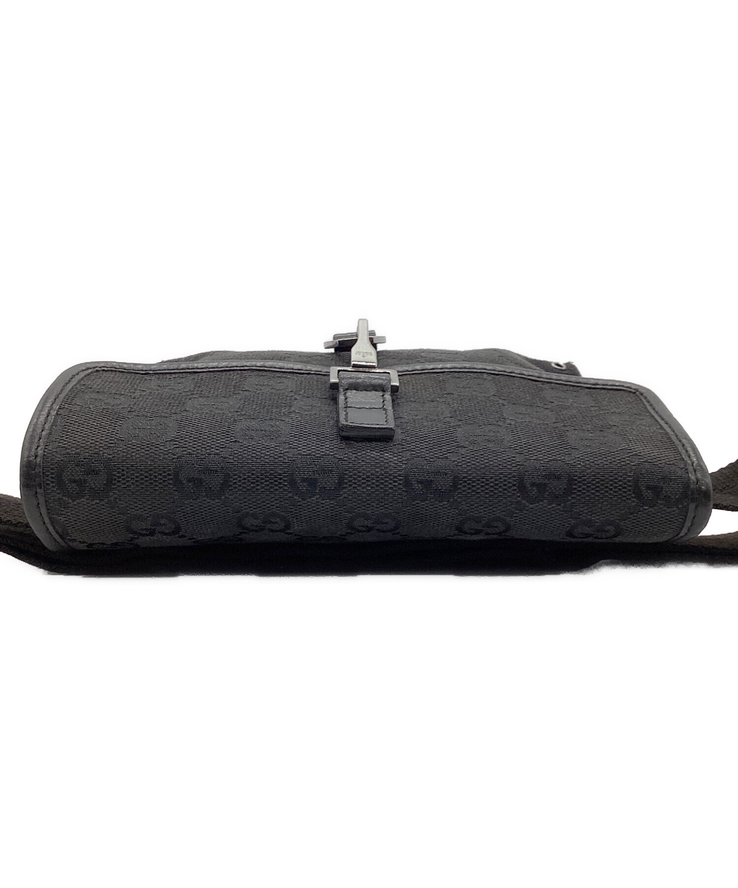 中古・古着通販】GUCCI (グッチ) GG キャンバス ウエストバッグ グレー