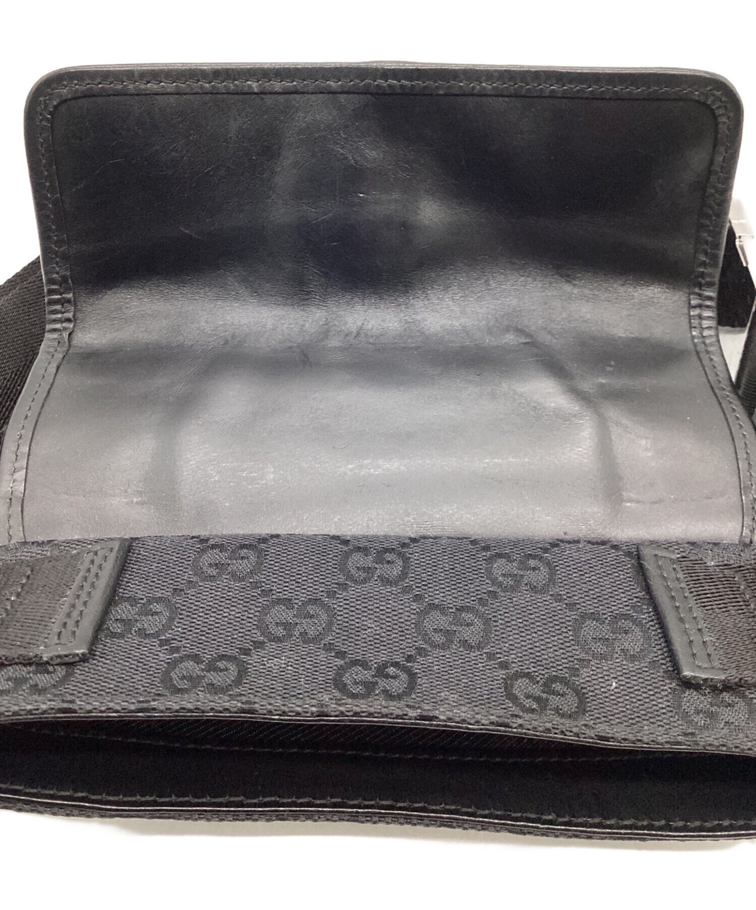 中古・古着通販】GUCCI (グッチ) GG キャンバス ウエストバッグ グレー