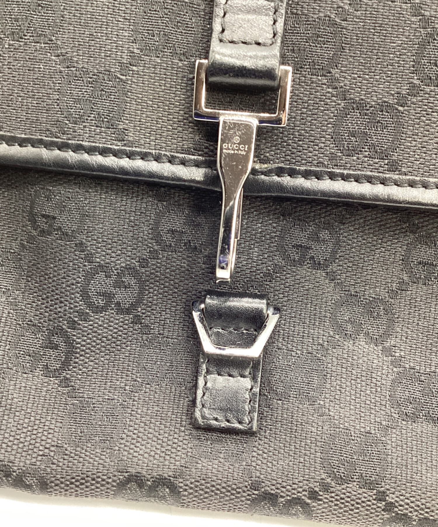 中古・古着通販】GUCCI (グッチ) GG キャンバス ウエストバッグ グレー