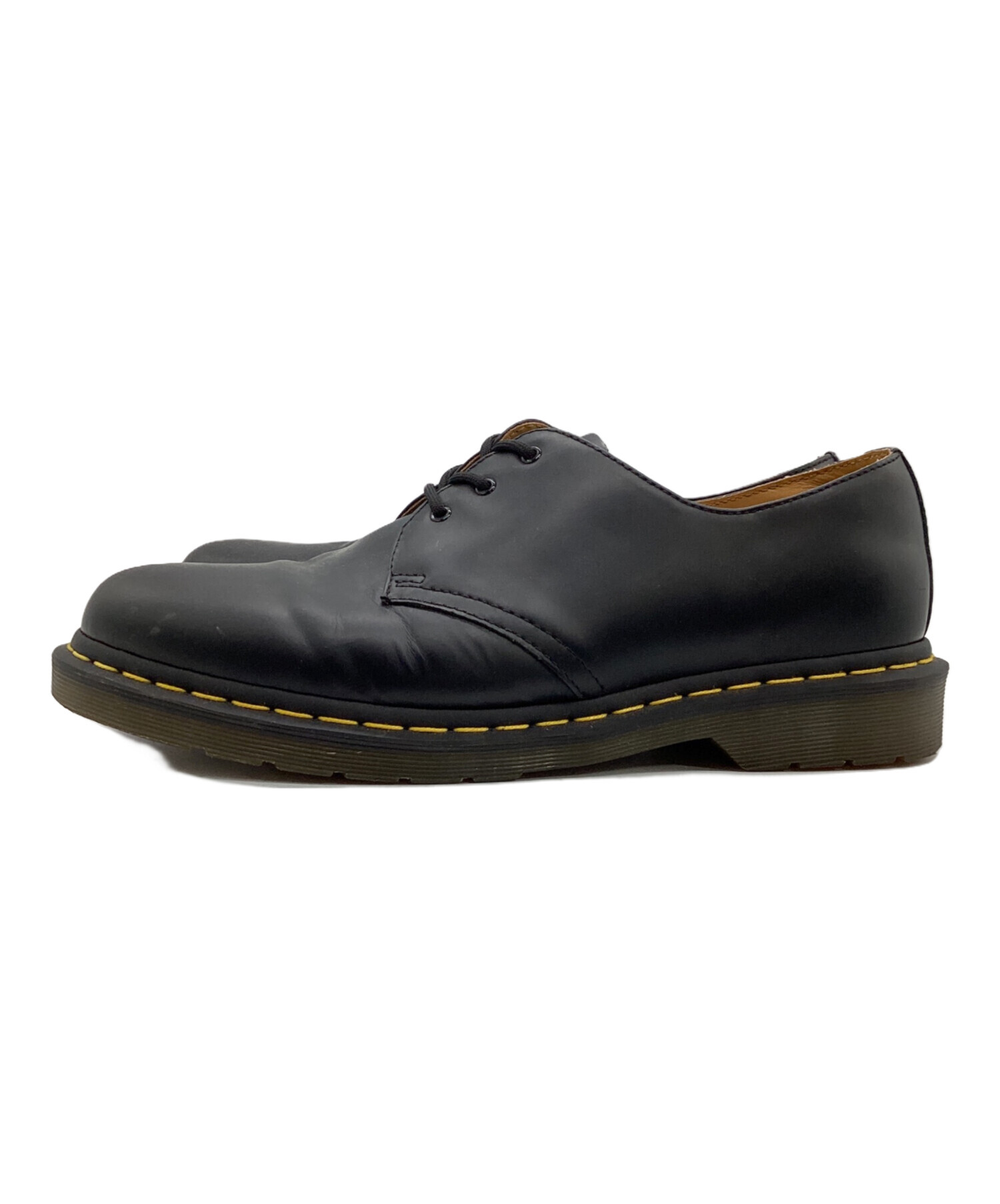 未使用級 Dr.Martins 【UK4】 3ホール オールブラック 中古・古着通販】Dr.Martens (ドクターマーチン) 3ホールシューズ