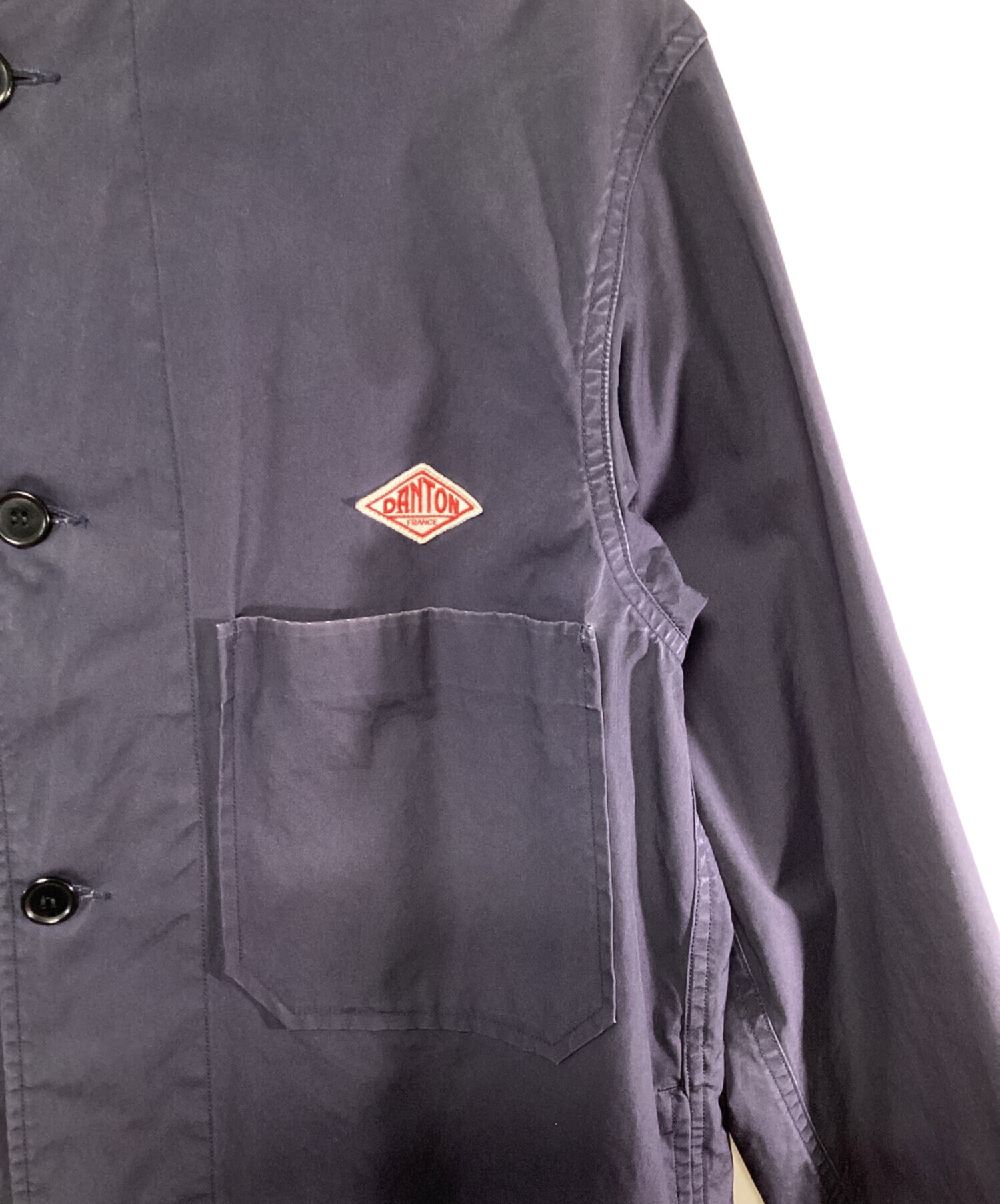 中古・古着通販】DANTON (ダントン) ノーカラージャケット ネイビー