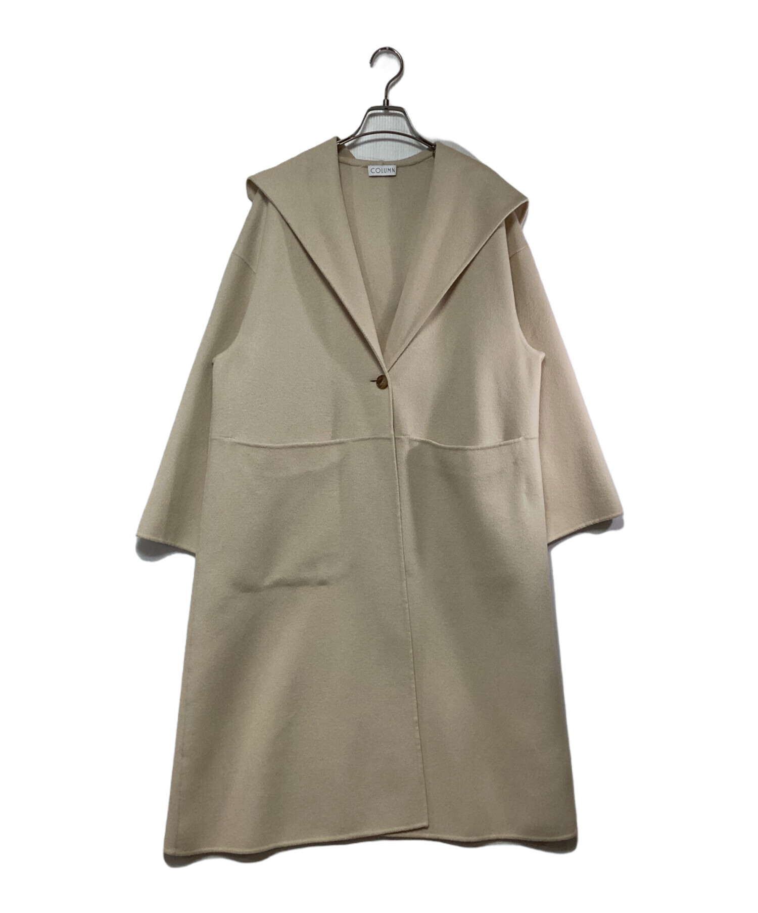 中古・古着通販】COLUMN (コラム) ロングコート アイボリー サイズ