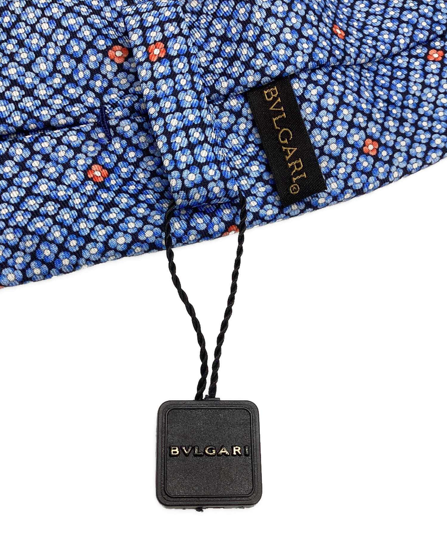 中古・古着通販】BVLGARI (ブルガリ) シルクネクタイ ネイビー×ブルー
