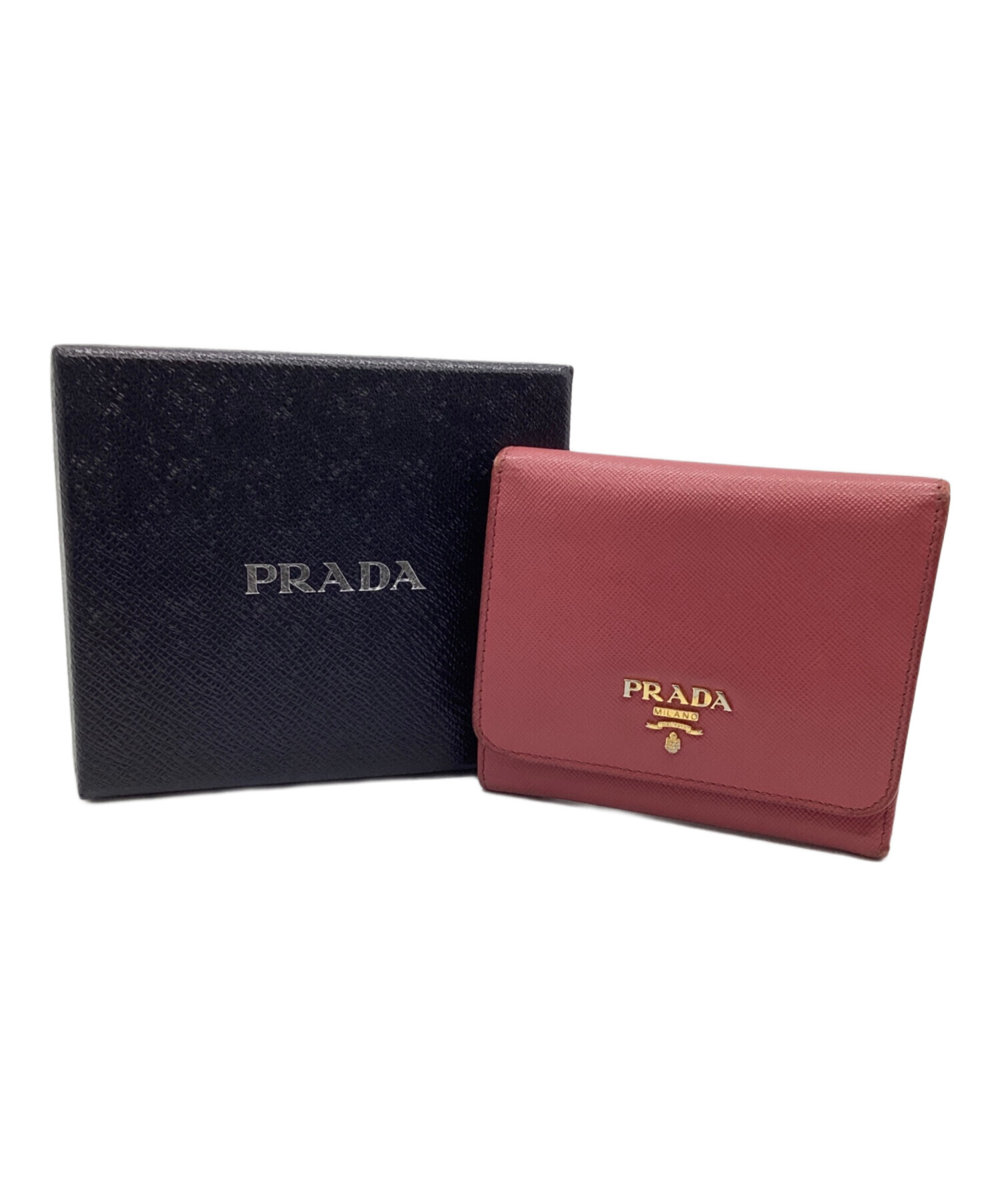 中古・古着通販】PRADA (プラダ) 3つ折り財布 ピンク｜ブランド・古着