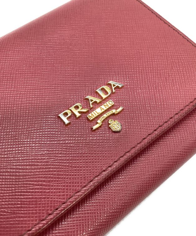中古・古着通販】PRADA (プラダ) 3つ折り財布 ピンク｜ブランド・古着