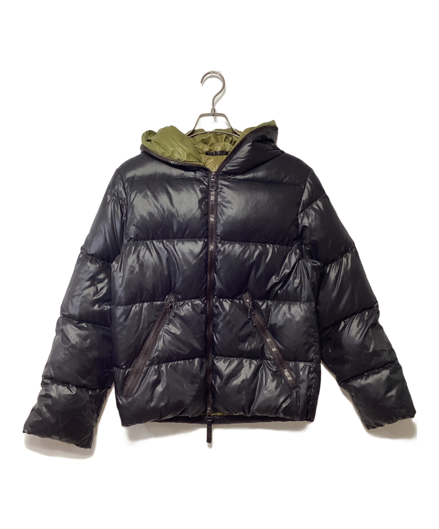 DUVETICA フード付きダウンジャケット 44 中古・古着通販】DUVETICA (デュベティカ) ダウンジャケット ブラック