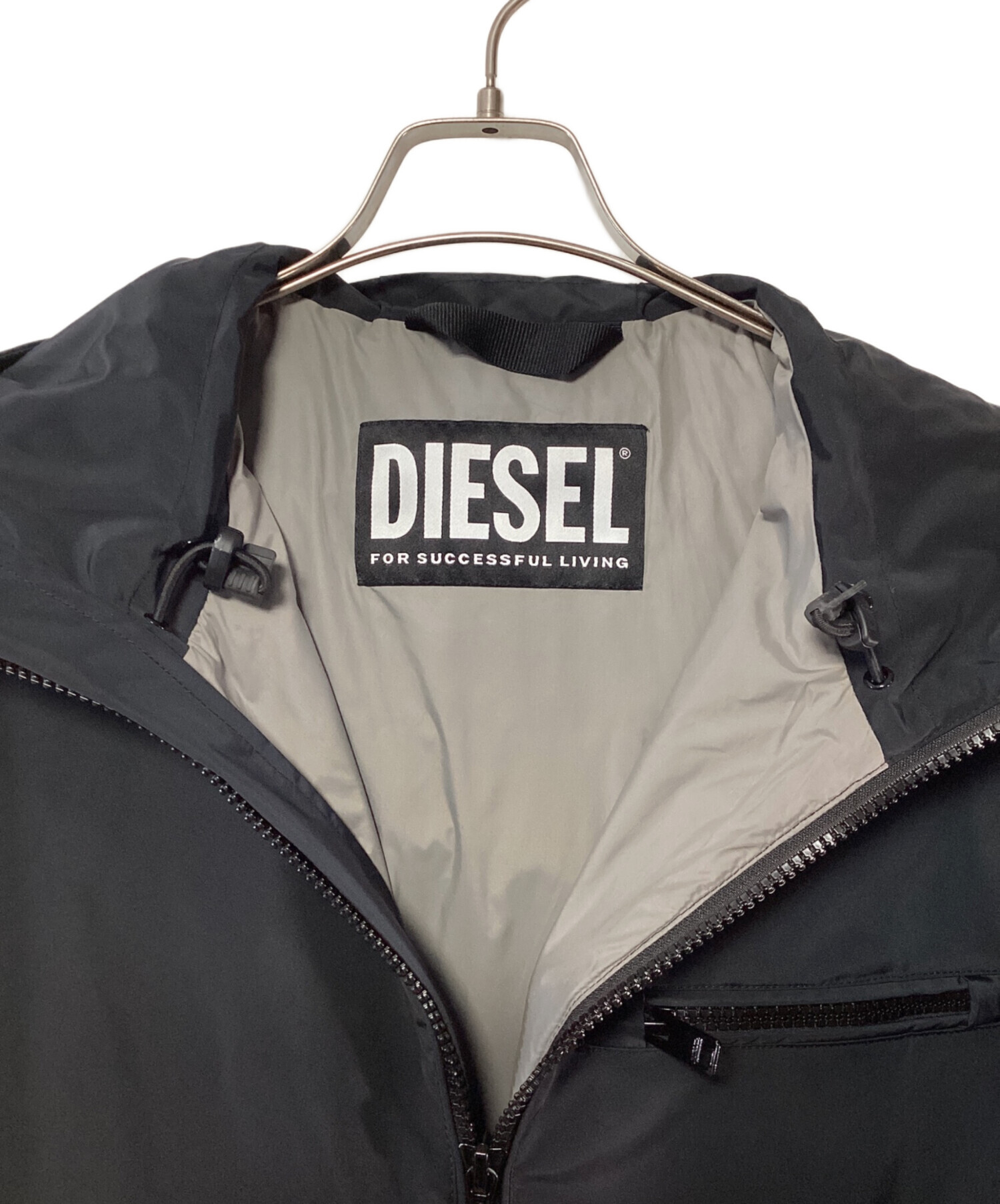 中古・古着通販】DIESEL (ディーゼル) ナイロンジャケット ブラック