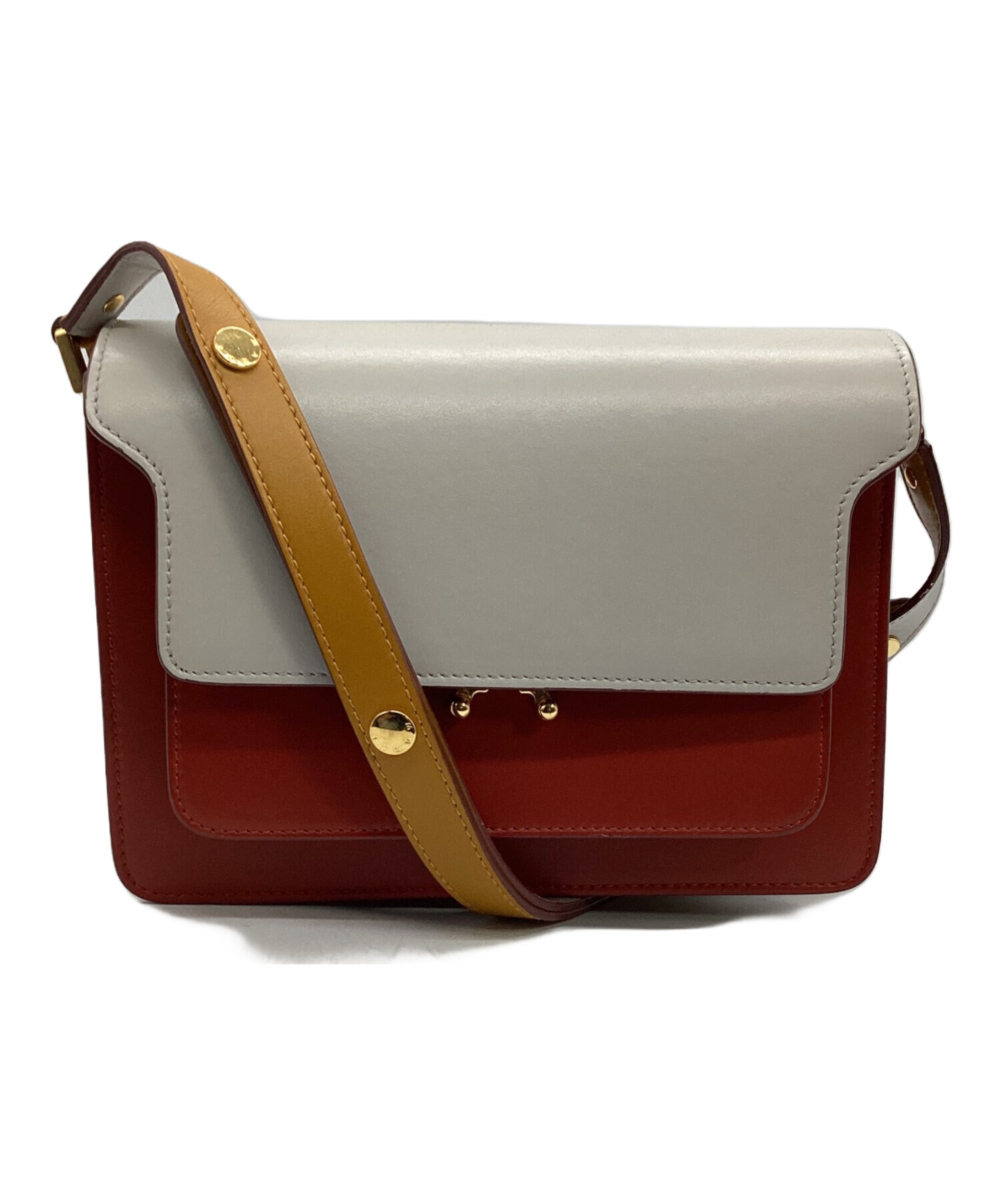 中古・古着通販】MARNI (マルニ) ショルダーバッグ レッド×グレー