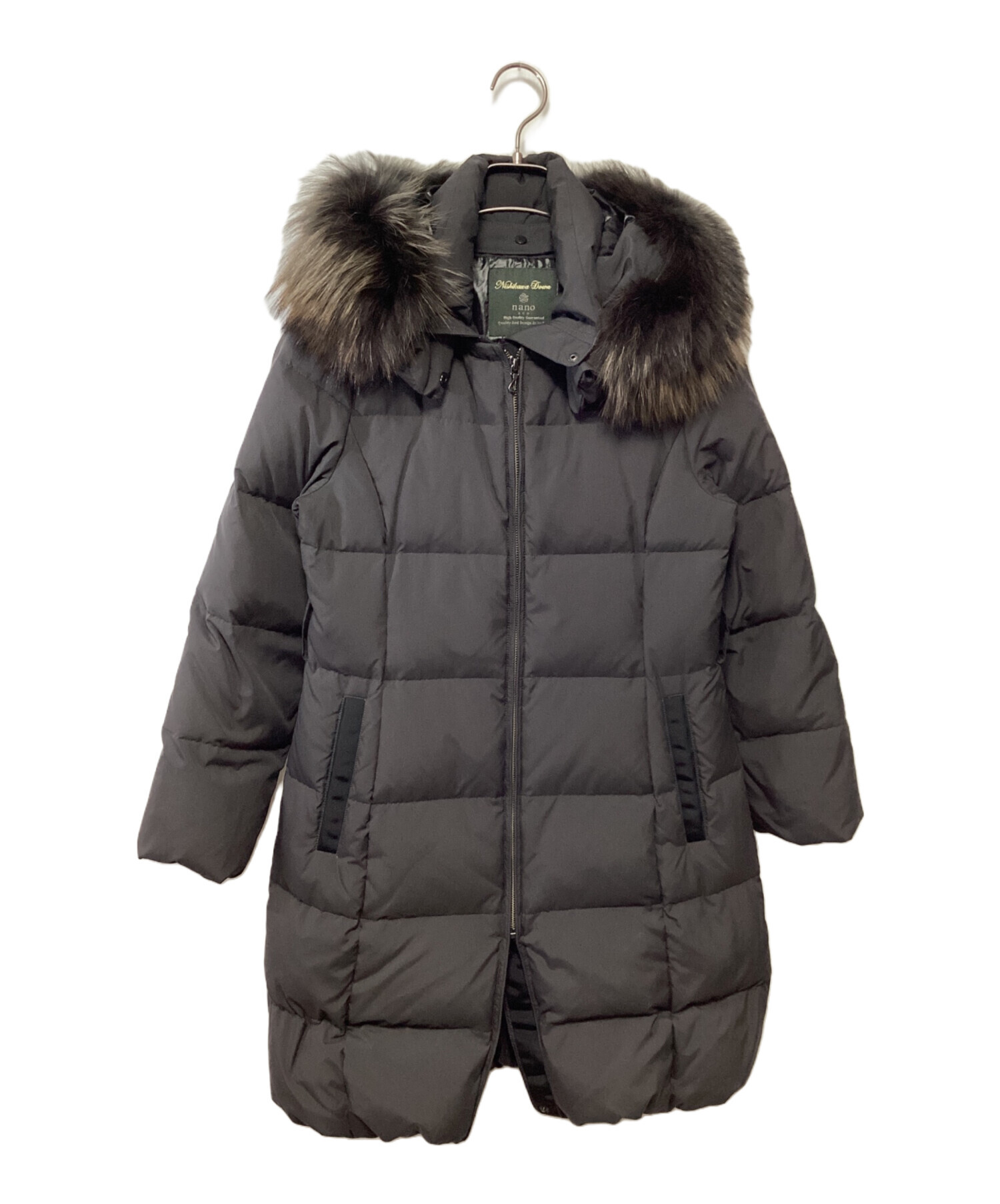 nano UNIVERSE✨ダウンコート ファー　2WAY ダークグレー　36 中古・古着通販】nano・universe (ナノ・ユニバース) 西川ダウンコート