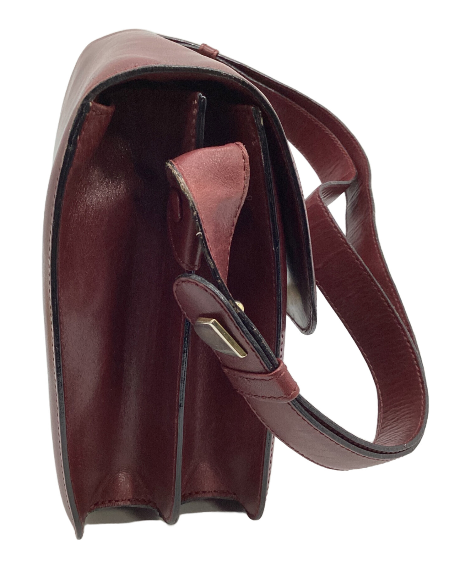 良品『USED』CELINE【セリーヌ】 チェーン金具 ショルダーバッグ 袋有 レザー レディース ボルドー ワインレッド ハイブランド シンプル 中古・古着通販】CELINE (セリーヌ) ショルダーバッグ ワインレッド