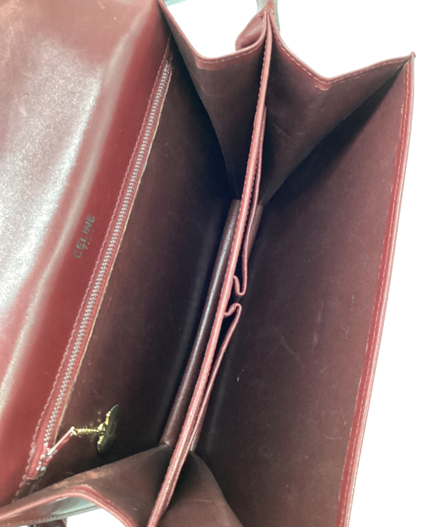 中古・古着通販】CELINE (セリーヌ) ショルダーバッグ ワインレッド