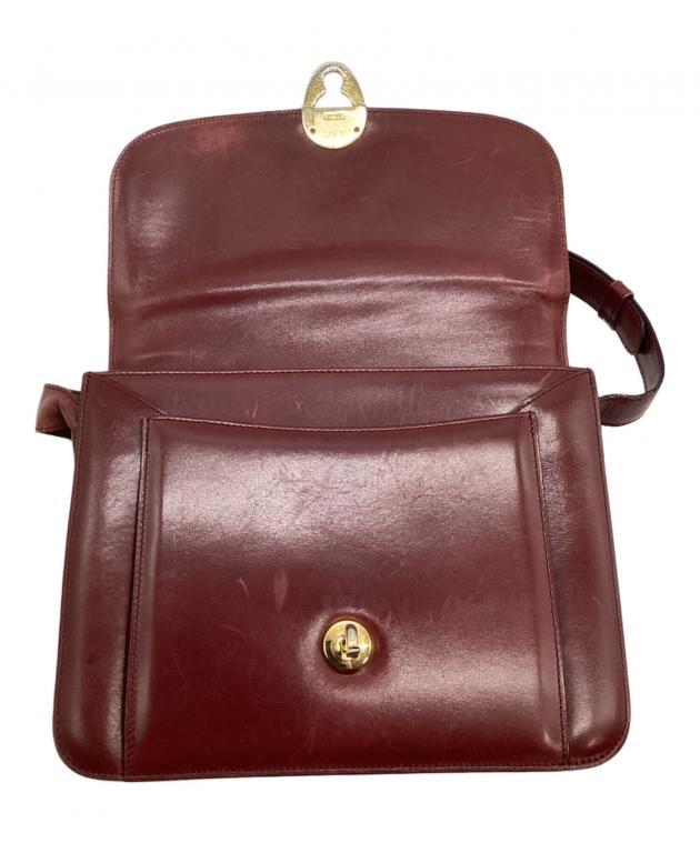 CELINE セリーヌ ヴィンテージ ショルダーバッグ 赤 ワインレッド CELINE セリーヌ ヴィンテージ ショルダーバッグ 赤 ワインレッド