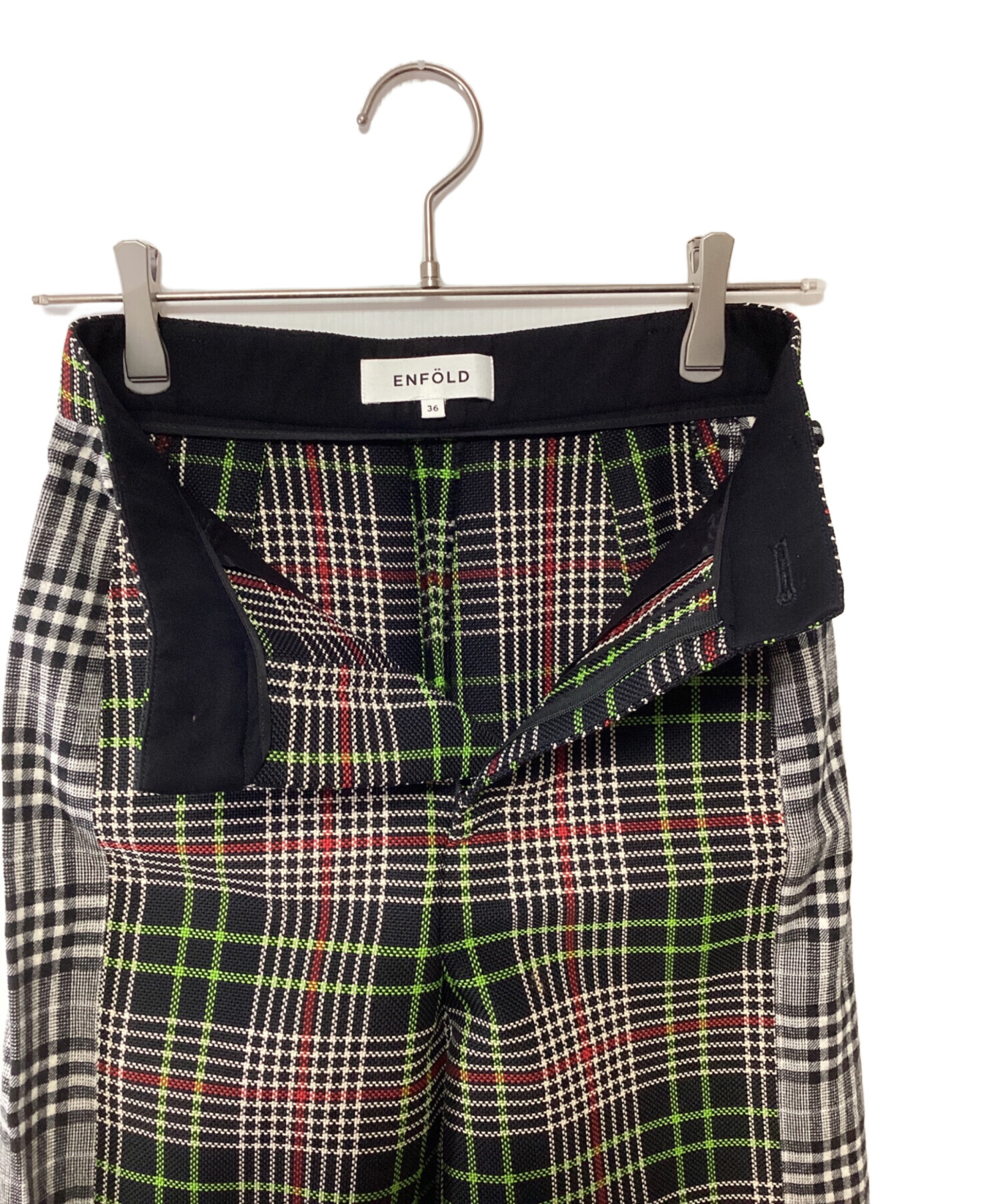 中古・古着通販】ENFOLD (エンフォルド) ハイウエストパンツ ブラック