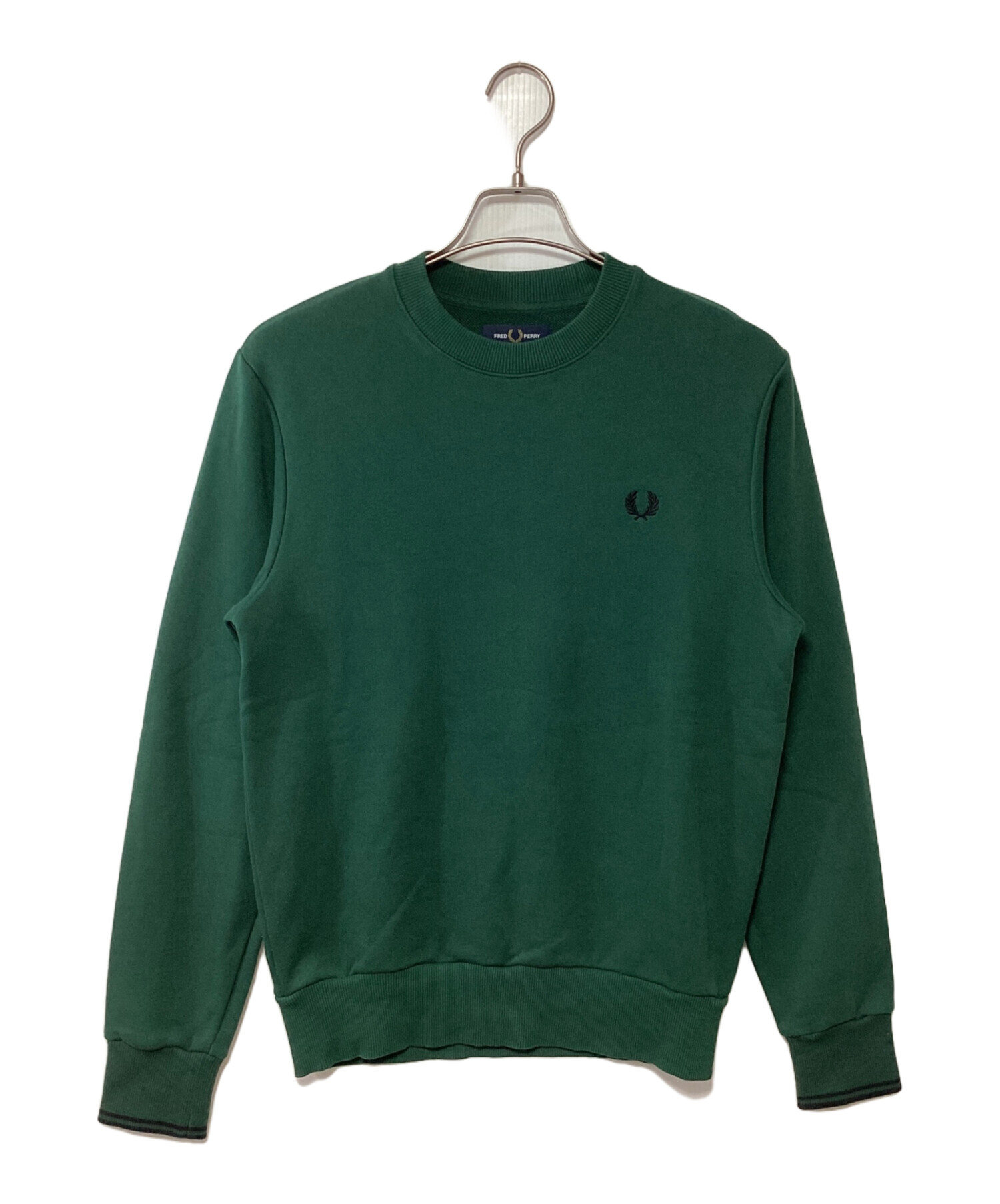 FRED PERRY スウェット ネイビー×グリーン 中古・古着通販】FRED PERRY (フレッドペリー) スウェット グリーン
