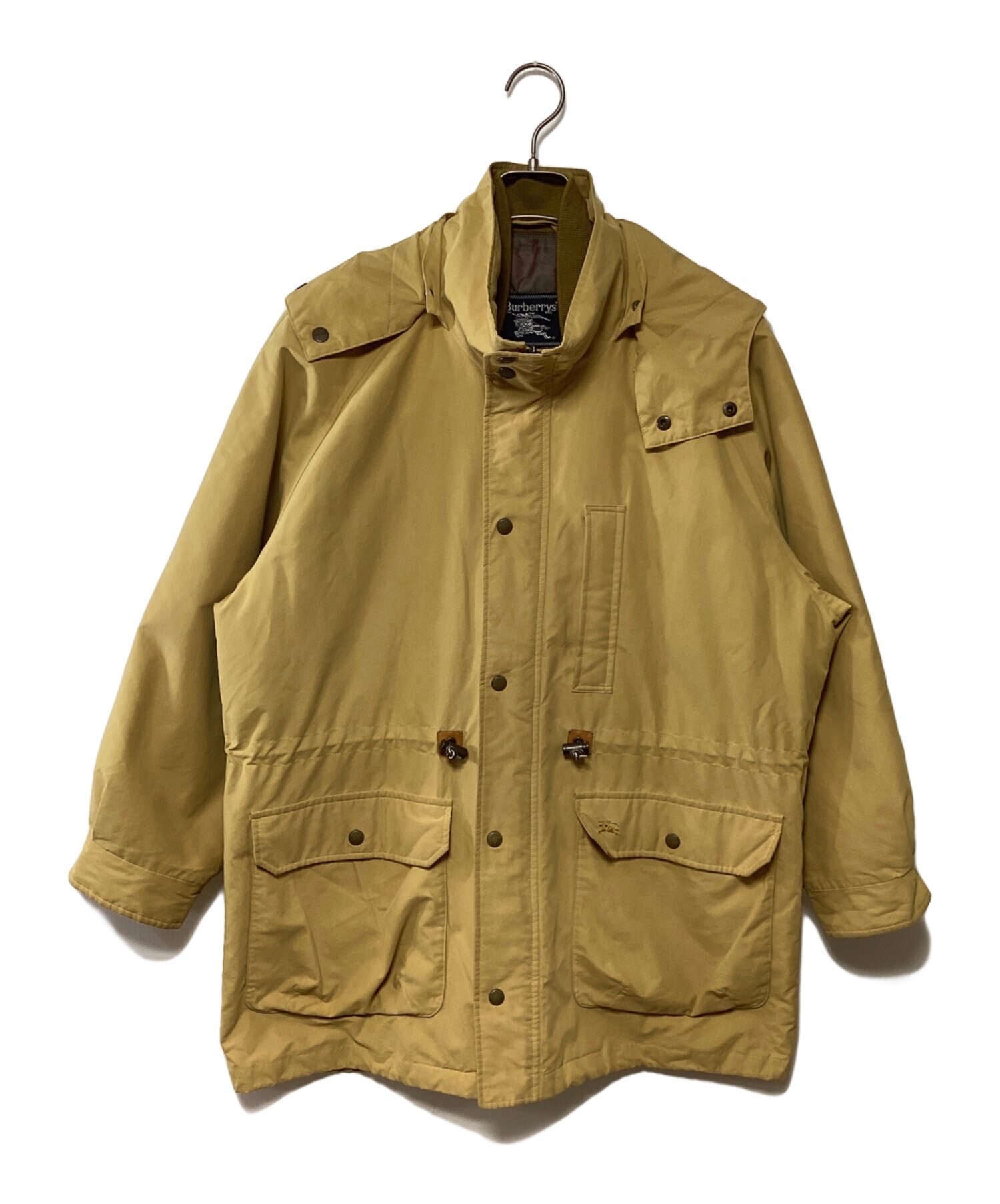 BURBERRYS ライナー付 フード収納 ドローコードコート　L BURBERRY（バーバリー） BURBERRYS ライナー付ステンカラーコート