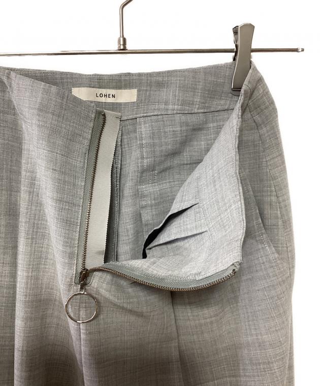 中古・古着通販】LOHEN (ローヘン) タックパンツ グレー サイズ:38