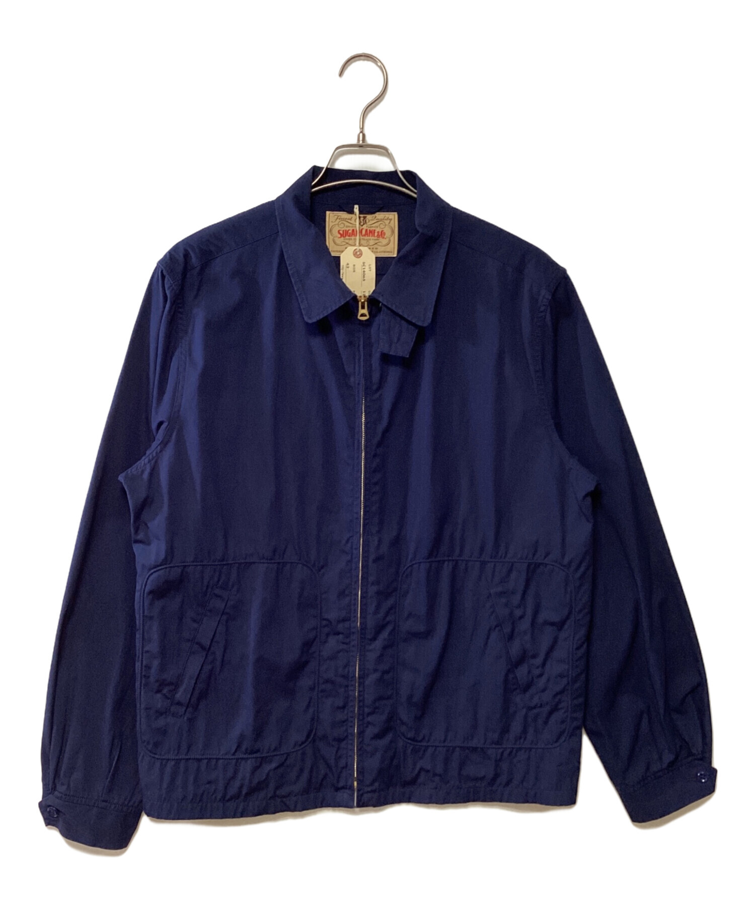 SUGAR CANE シュガーケーンウールワーク ジャケットネイビー42 中古・古着通販】SUGAR CANE (シュガーケーン) シャツジャケット