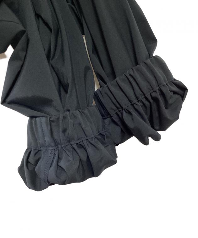 中古・古着通販】YORI (ヨリ) たっぷりスカラップブラウス ブラック