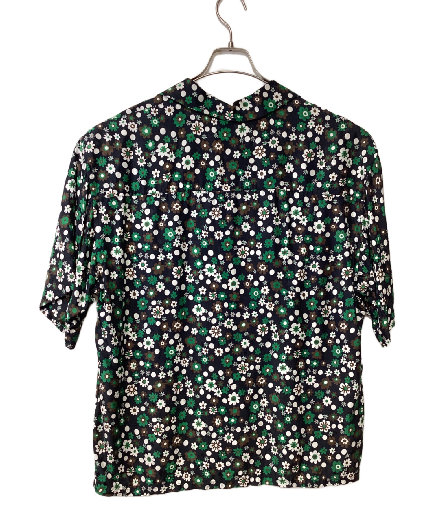 中古・古着通販】MARNI (マルニ) 半袖シャツ ブラック×グリーン サイズ 