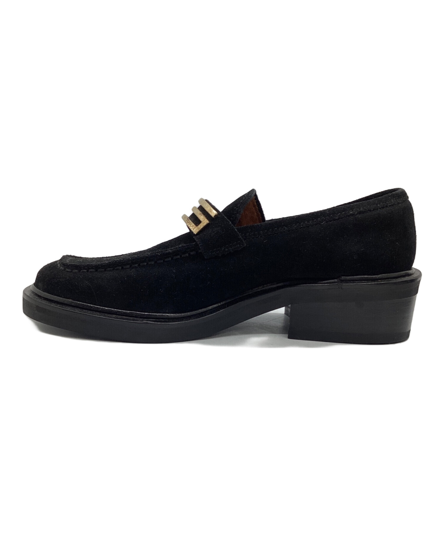 中古・古着通販】GUCCI (グッチ) スウェードローファー ブラック