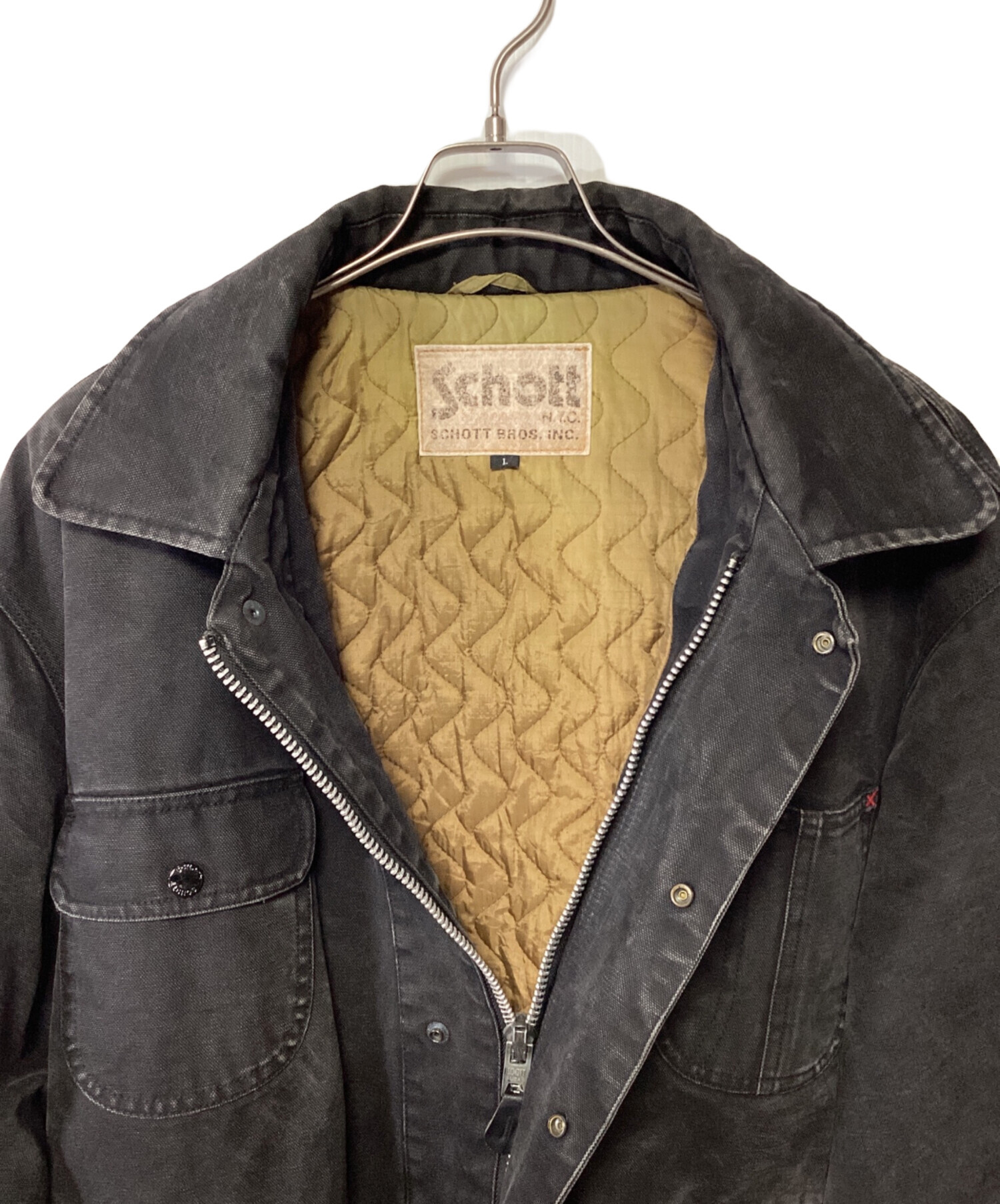 中古・古着通販】Schott (ショット) ダックジャケット ブラック サイズ