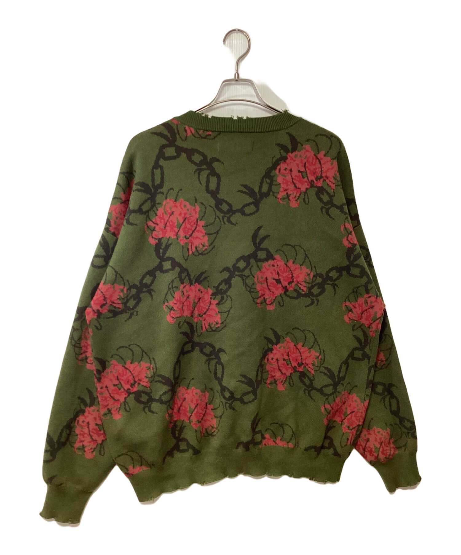 yuji yamada 90s Archive 変形 ニット カーディガン 緑赤 中古・古着通販】HI-GATE (ハイゲート) 厚手カーディガン グリーン