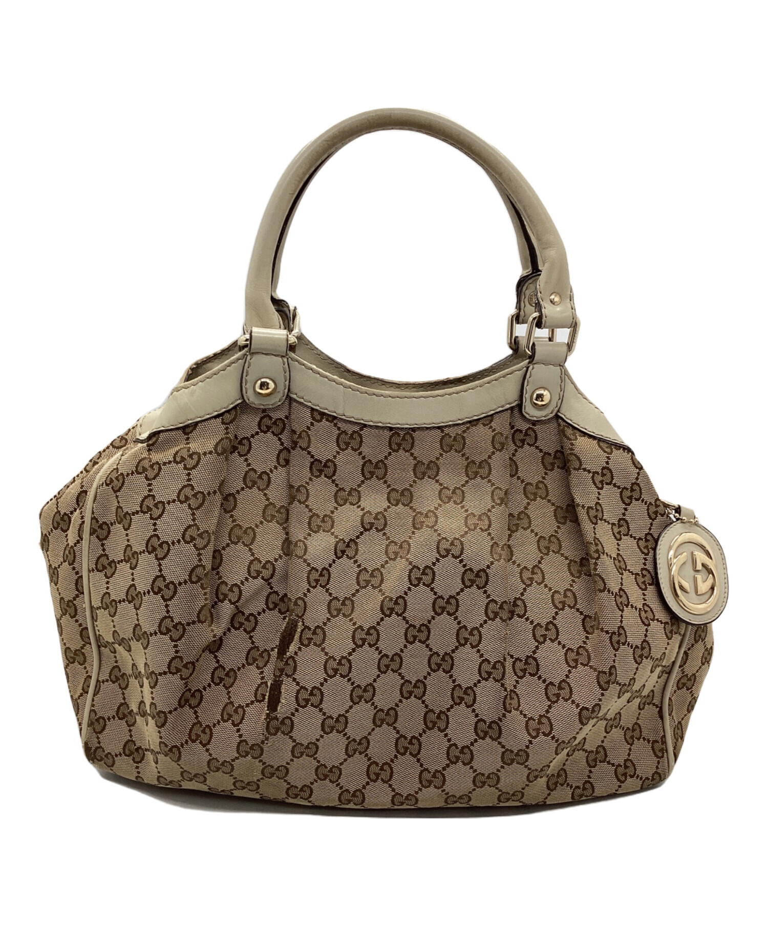 中古・古着通販】GUCCI (グッチ) ハンドバッグ GGキャンバス スーキー 