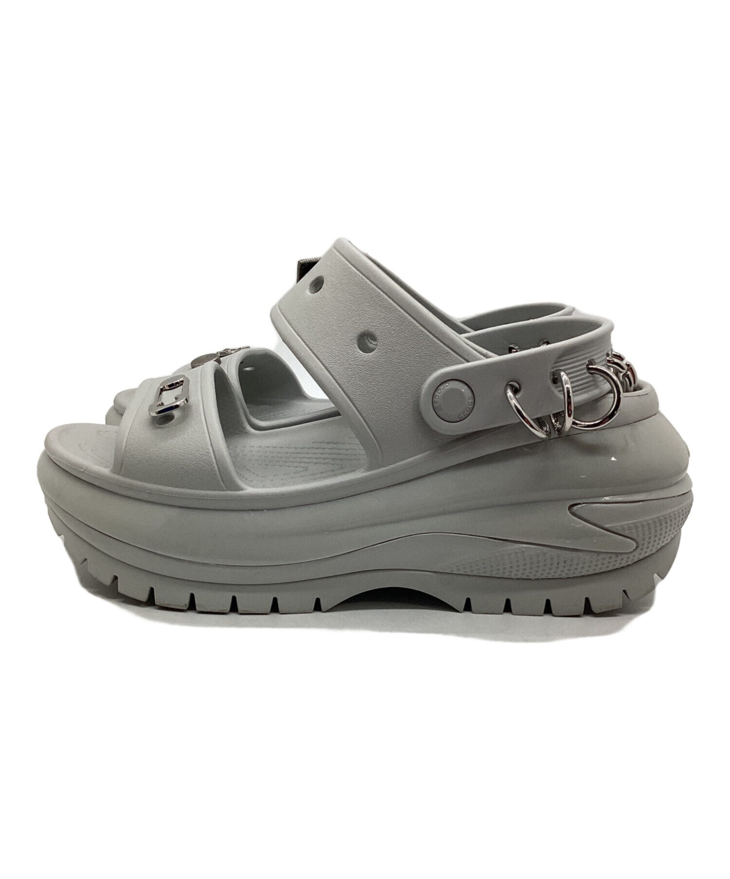 中古・古着通販】crocs (クロックス) 厚底サンダル Mege Crush グレー 