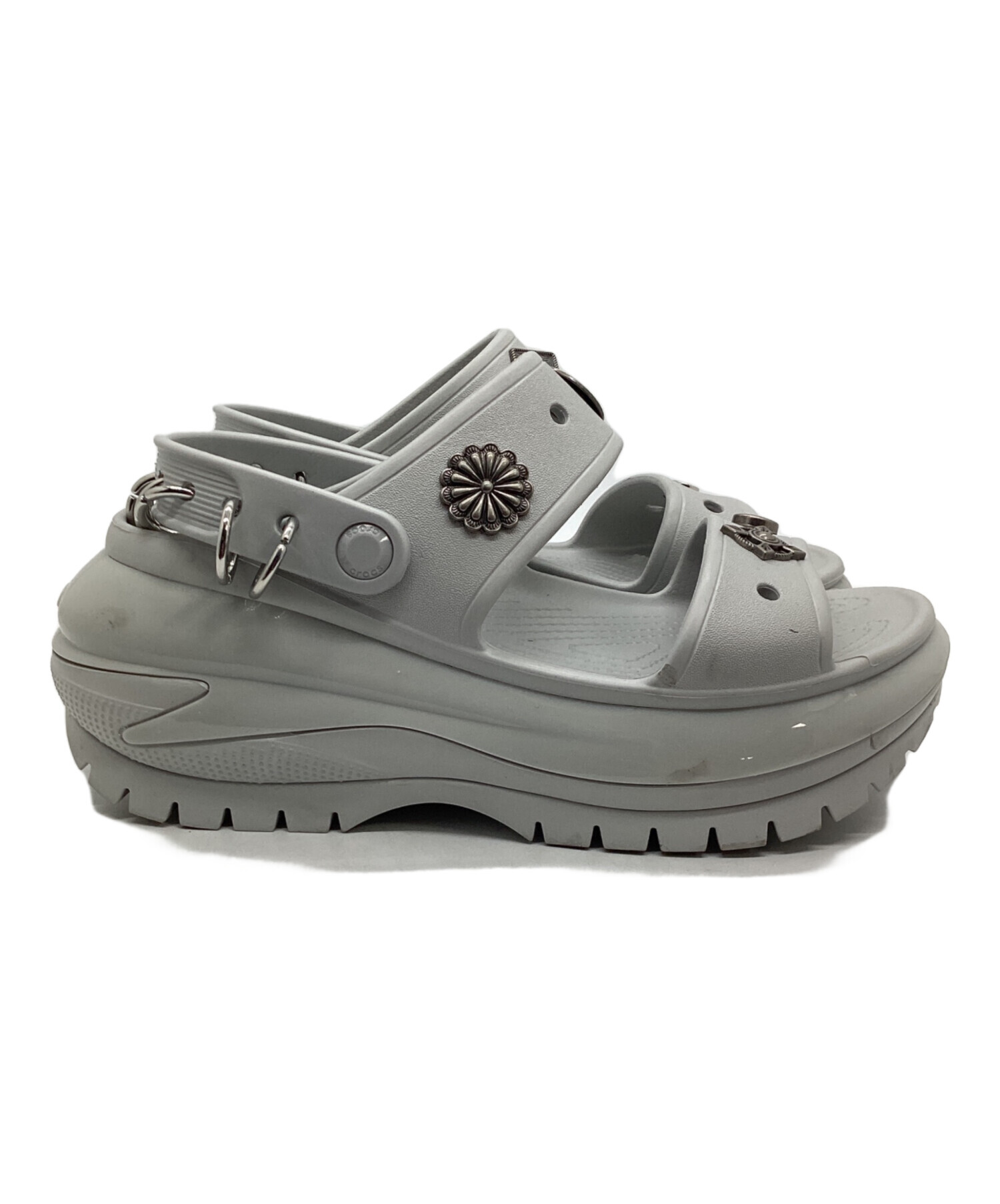 中古・古着通販】crocs (クロックス) 厚底サンダル Mege Crush グレー 