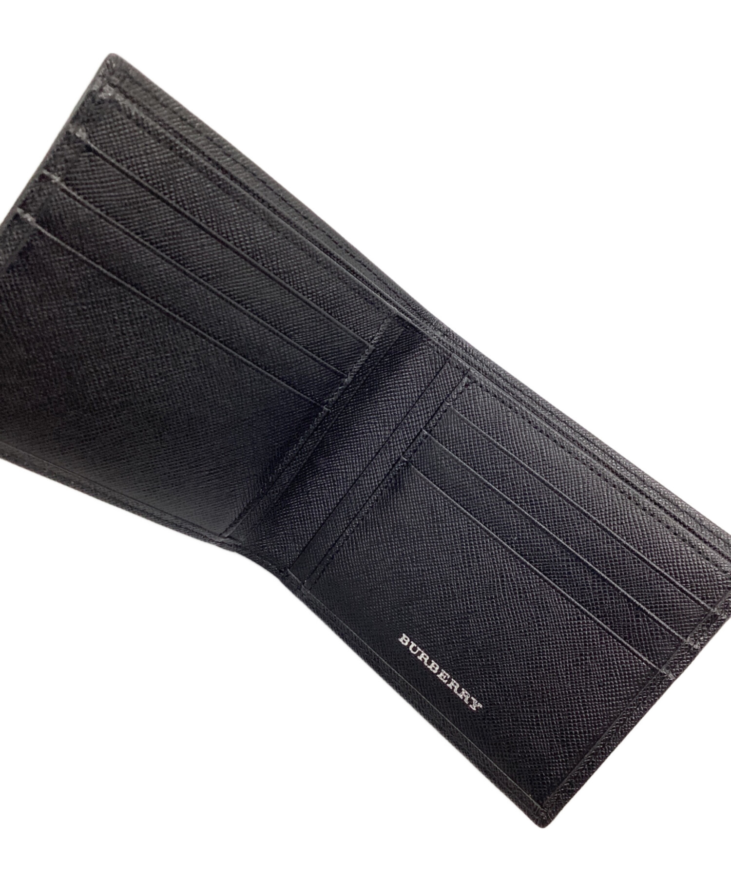 中古・古着通販】BURBERRY (バーバリー) 2つ折り財布 ブラック