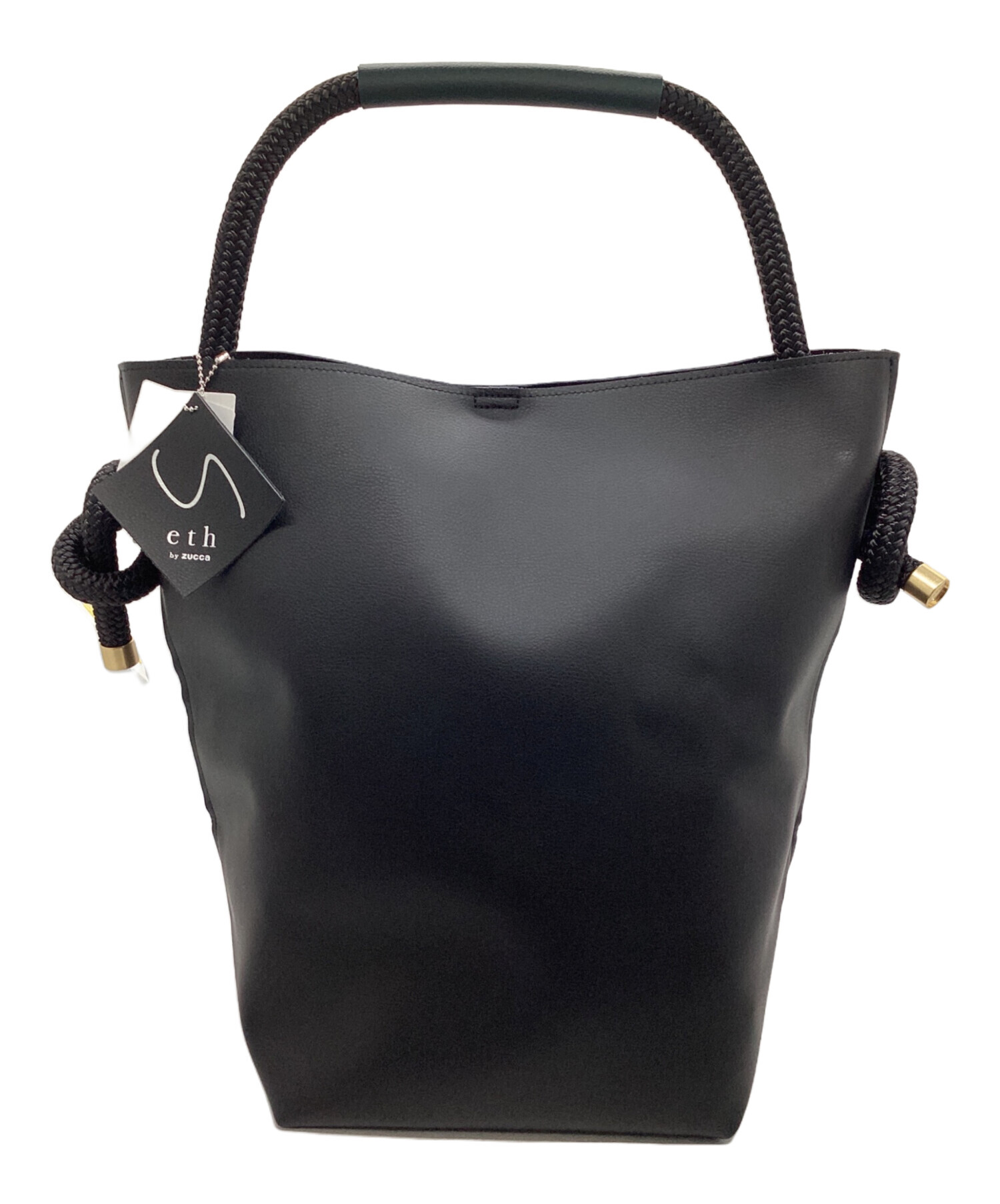 中古・古着通販】ZUCCA (ズッカ) YACHT ROPE BAG ブラック×グリーン 