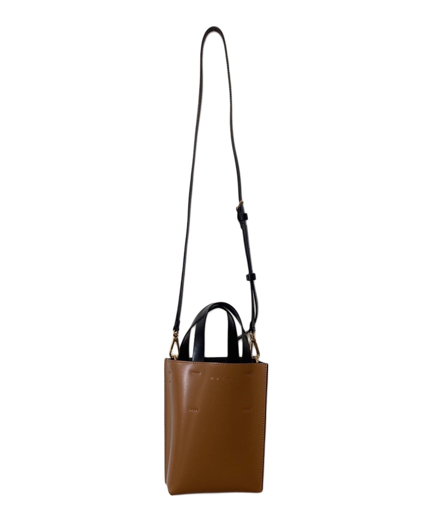 marni 2way レザー バッグ ブラウン 肩掛け 中古・古着通販】MARNI (マルニ) 2WAYレザーバッグ ミュオゼ ブラウン