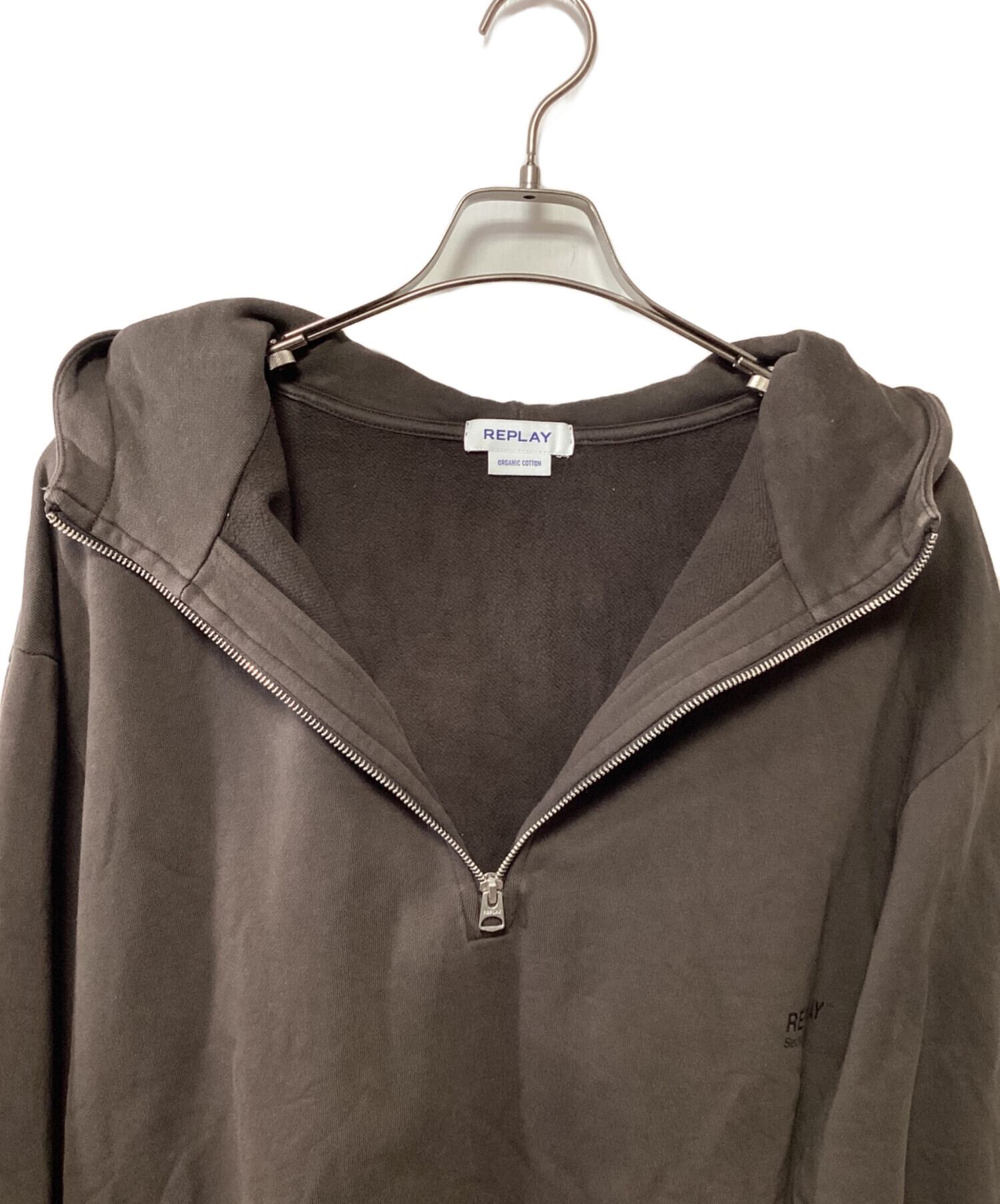 中古・古着通販】REPLAY (リプレイ) ハーフジップスウェット グレー