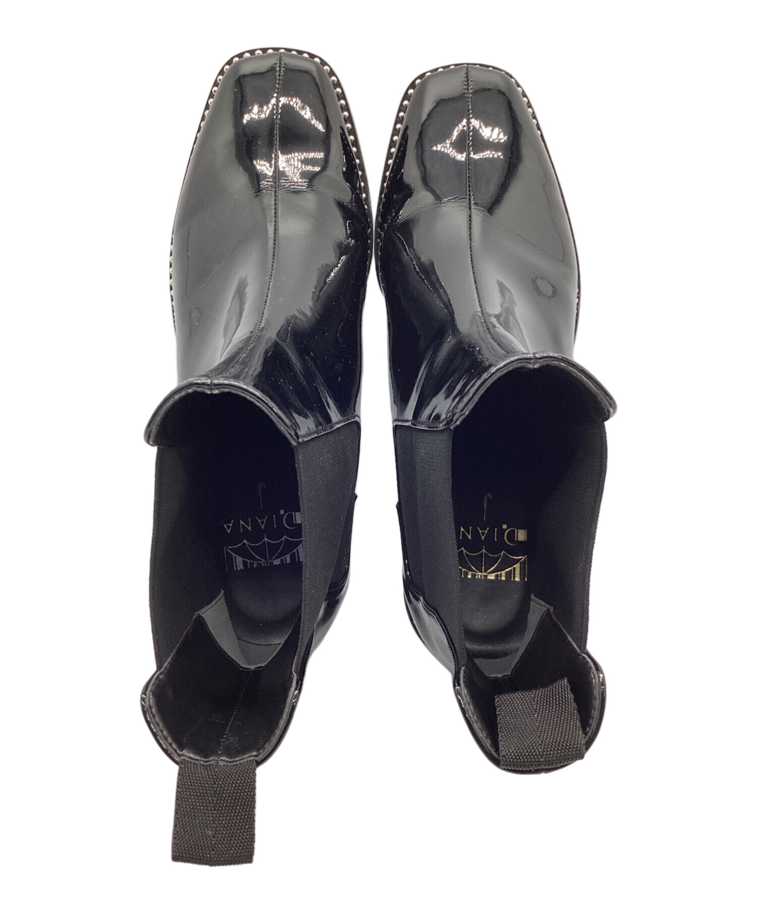 新品未使用✨　ダイアナ　DIANA　ブラック サイドゴアブーツ ダイアナ サイドゴア ショートブーツ 23.5 ブラック ほぼ未使用 - メルカリ