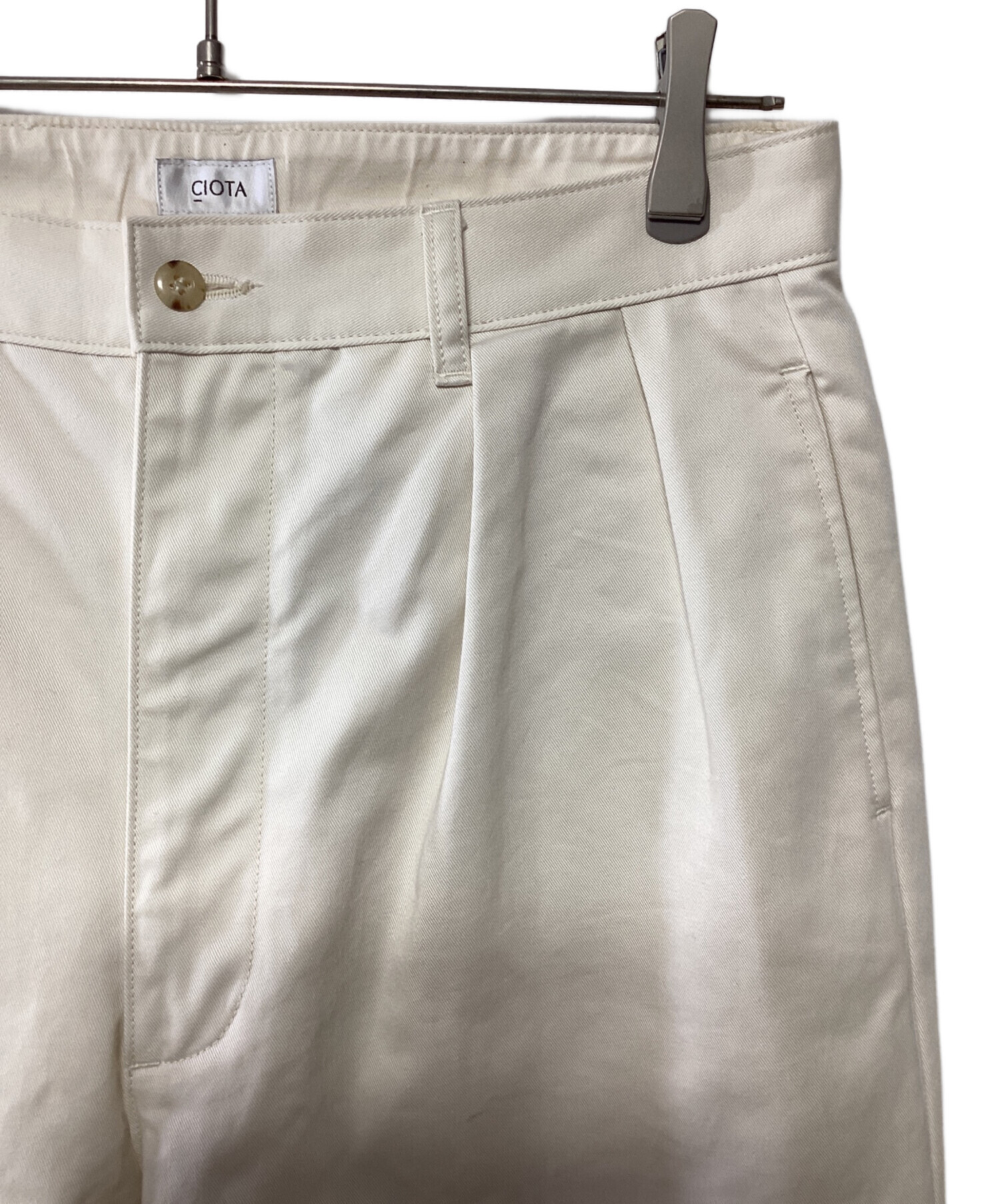 中古・古着通販】CIOTA (シオタ) 2タックチノパンツ ホワイト サイズ:5
