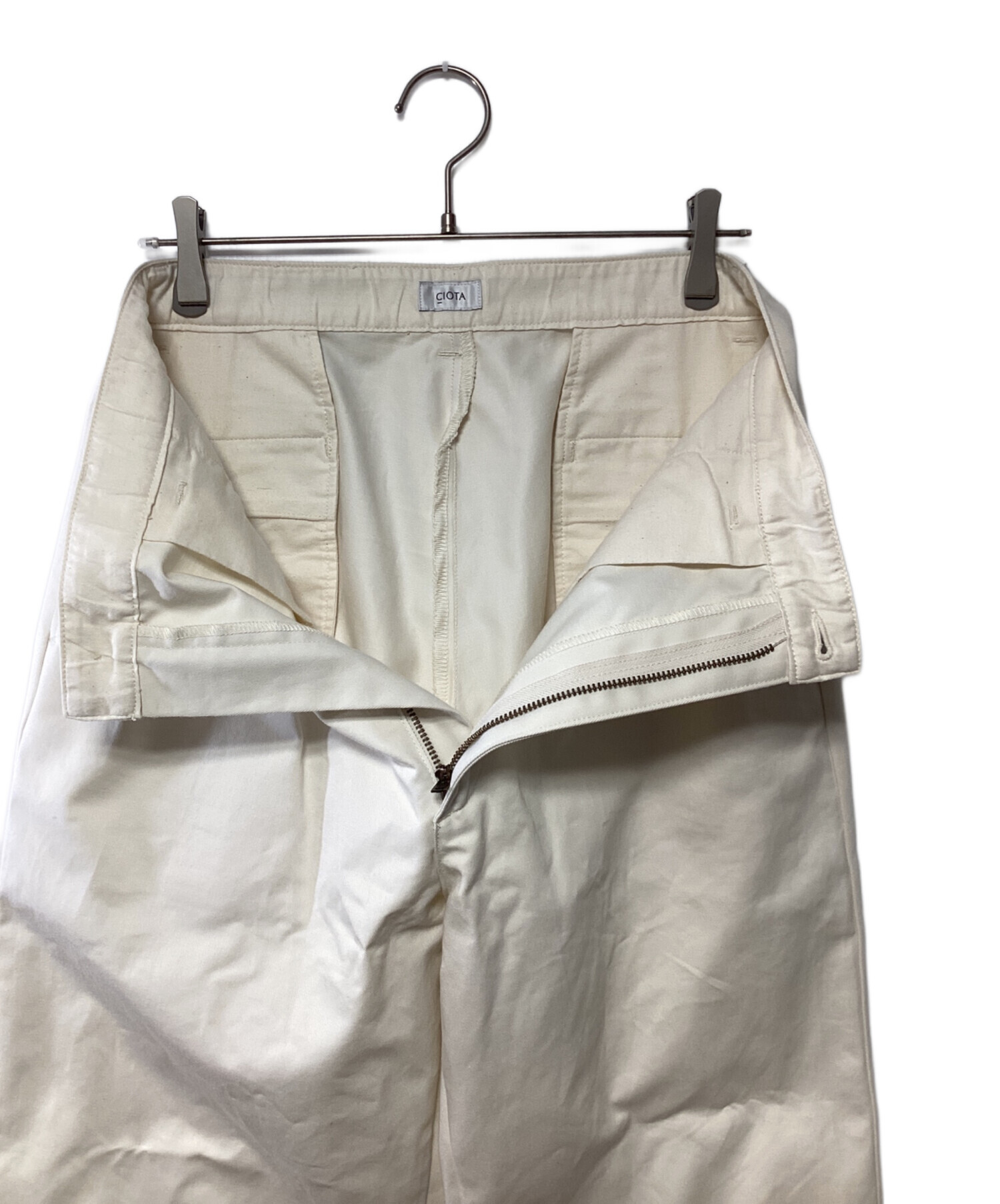 中古・古着通販】CIOTA (シオタ) 2タックチノパンツ ホワイト サイズ:5