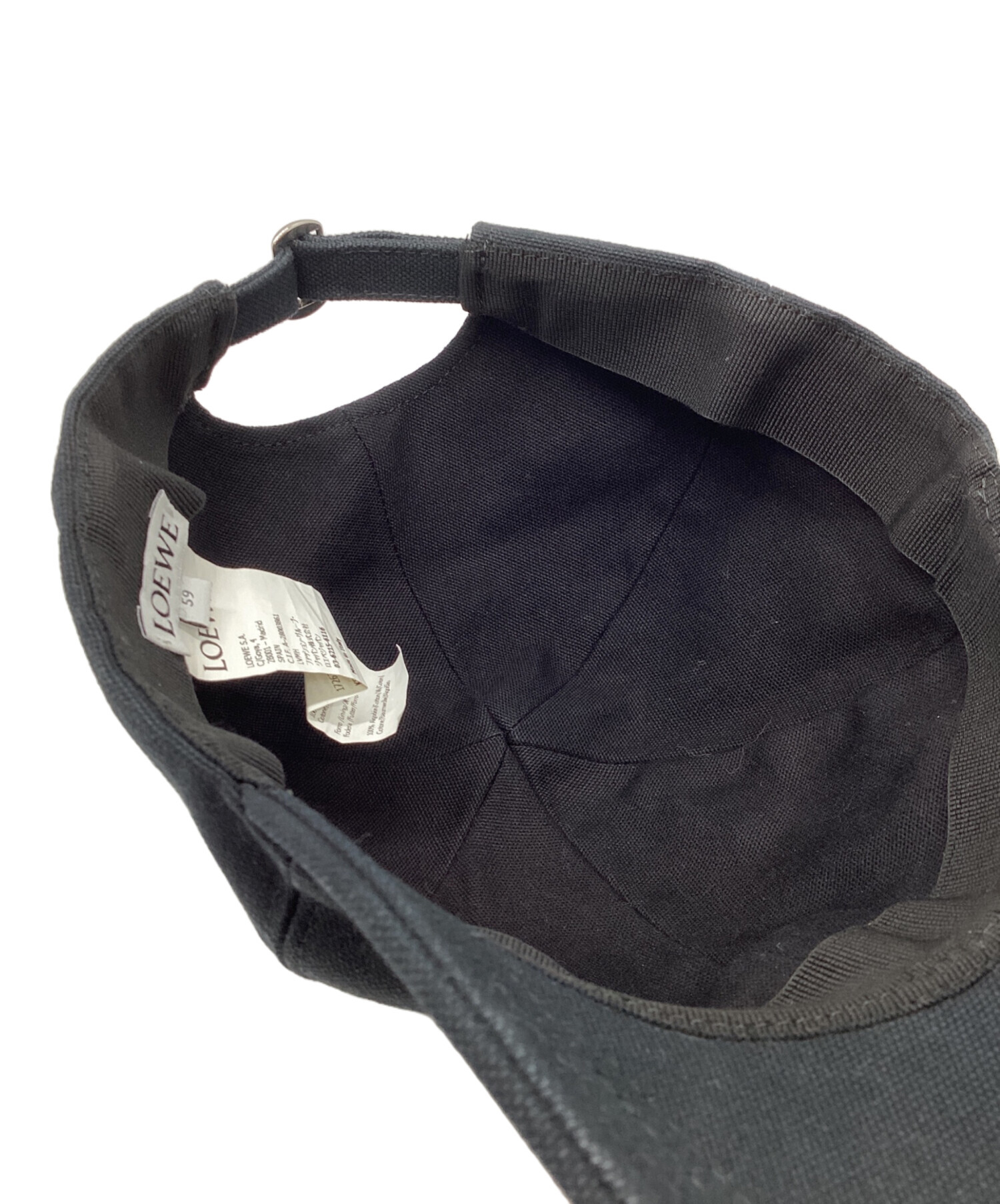 中古・古着通販】LOEWE (ロエベ) アナグラムパッチキャップ ブラック 