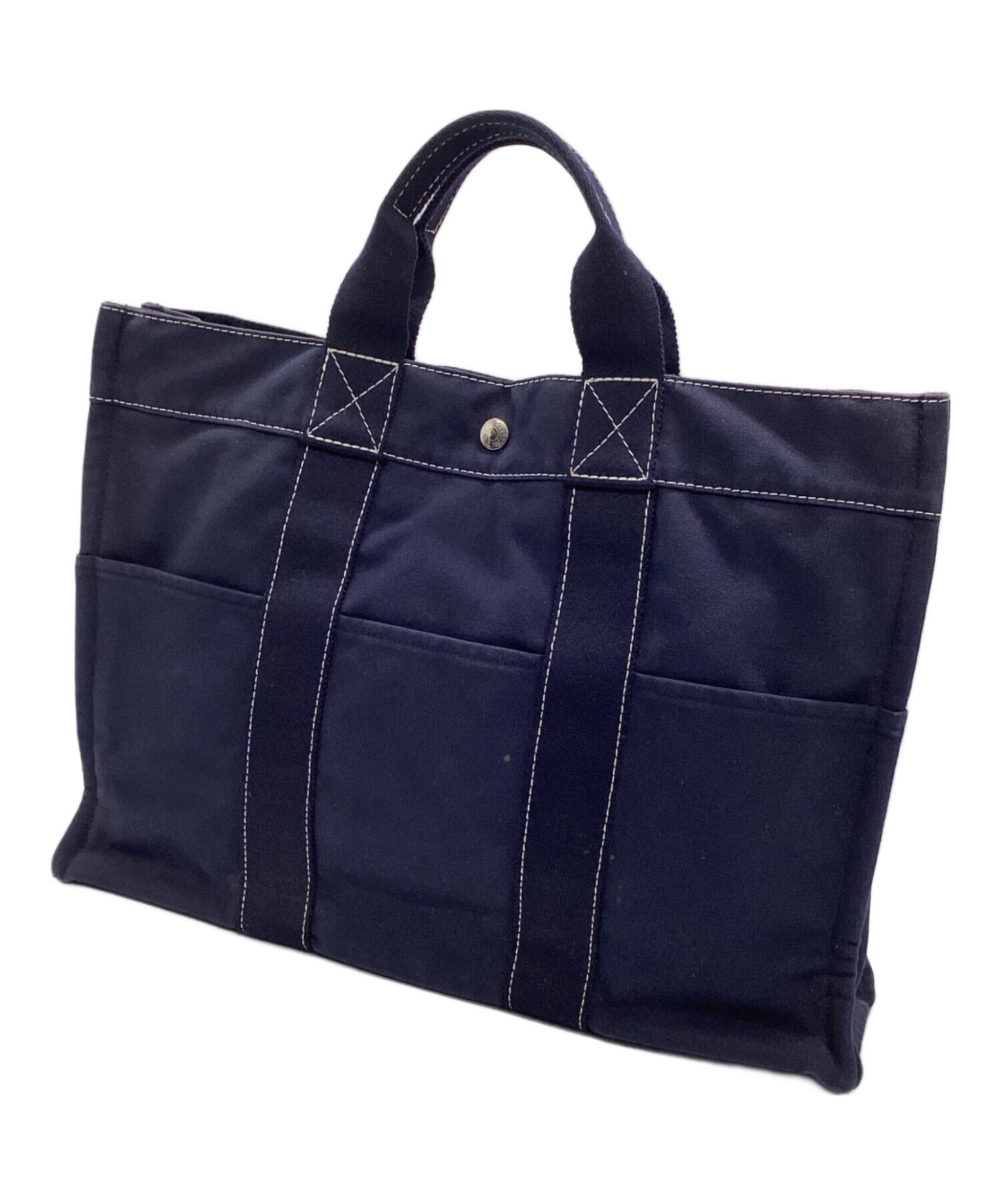 エルメス HERMES エールバッグ カバスMM ネイビー トートバッグ 【公式 