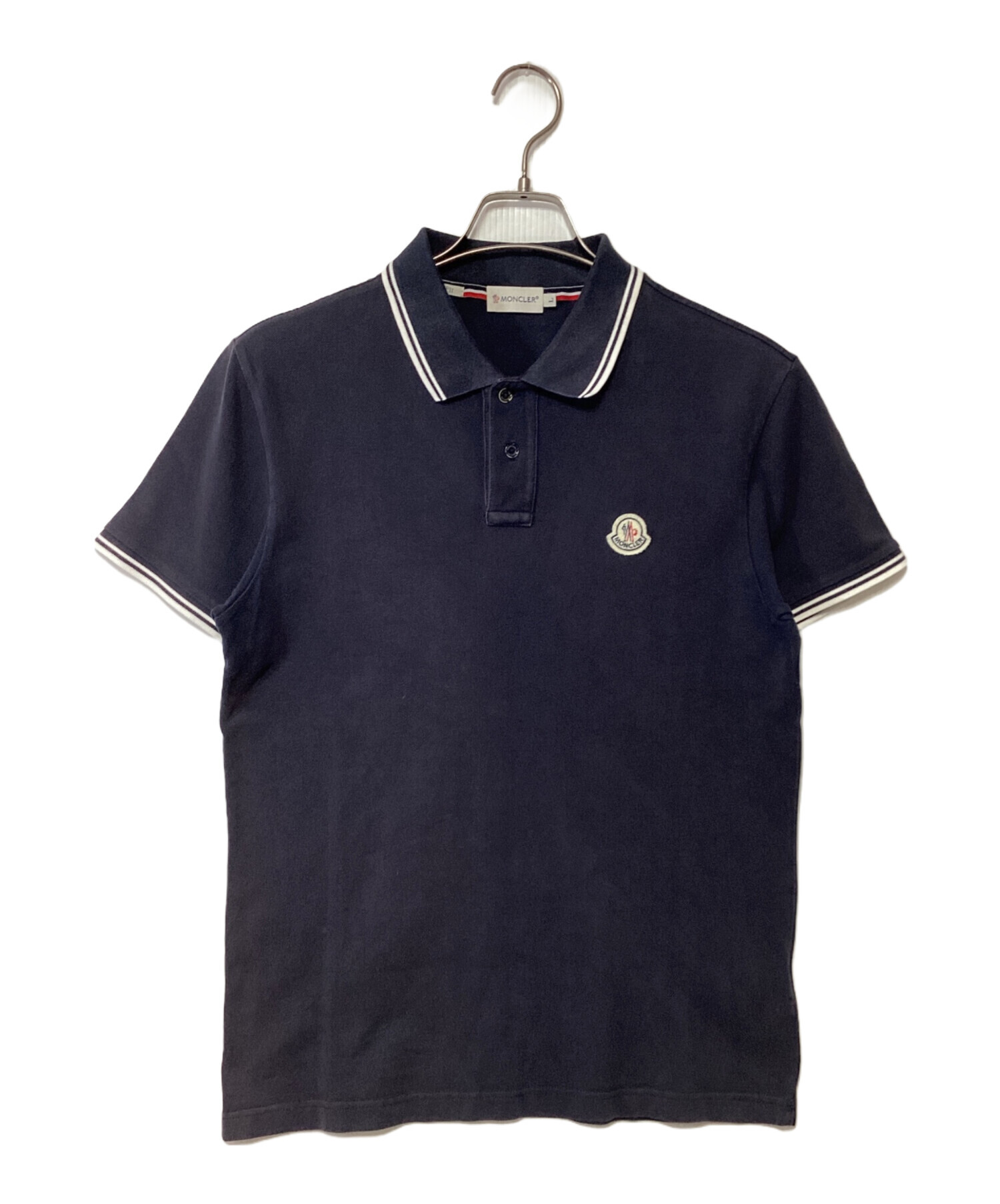 中古・古着通販】MONCLER (モンクレール) ポロシャツ ネイビー サイズ