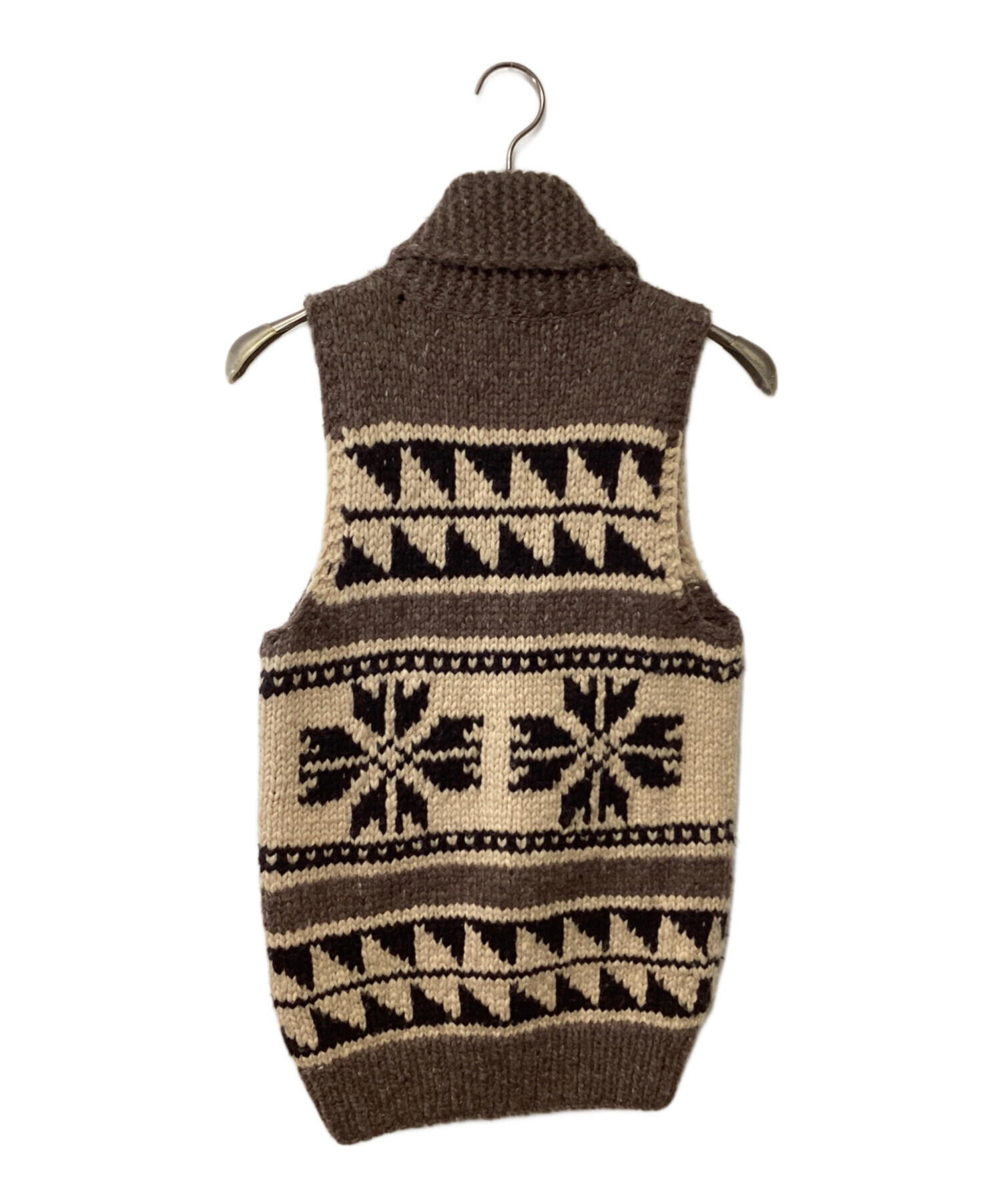 中古・古着通販】KANATA (カナタ) カウチンニットベスト ブラウン
