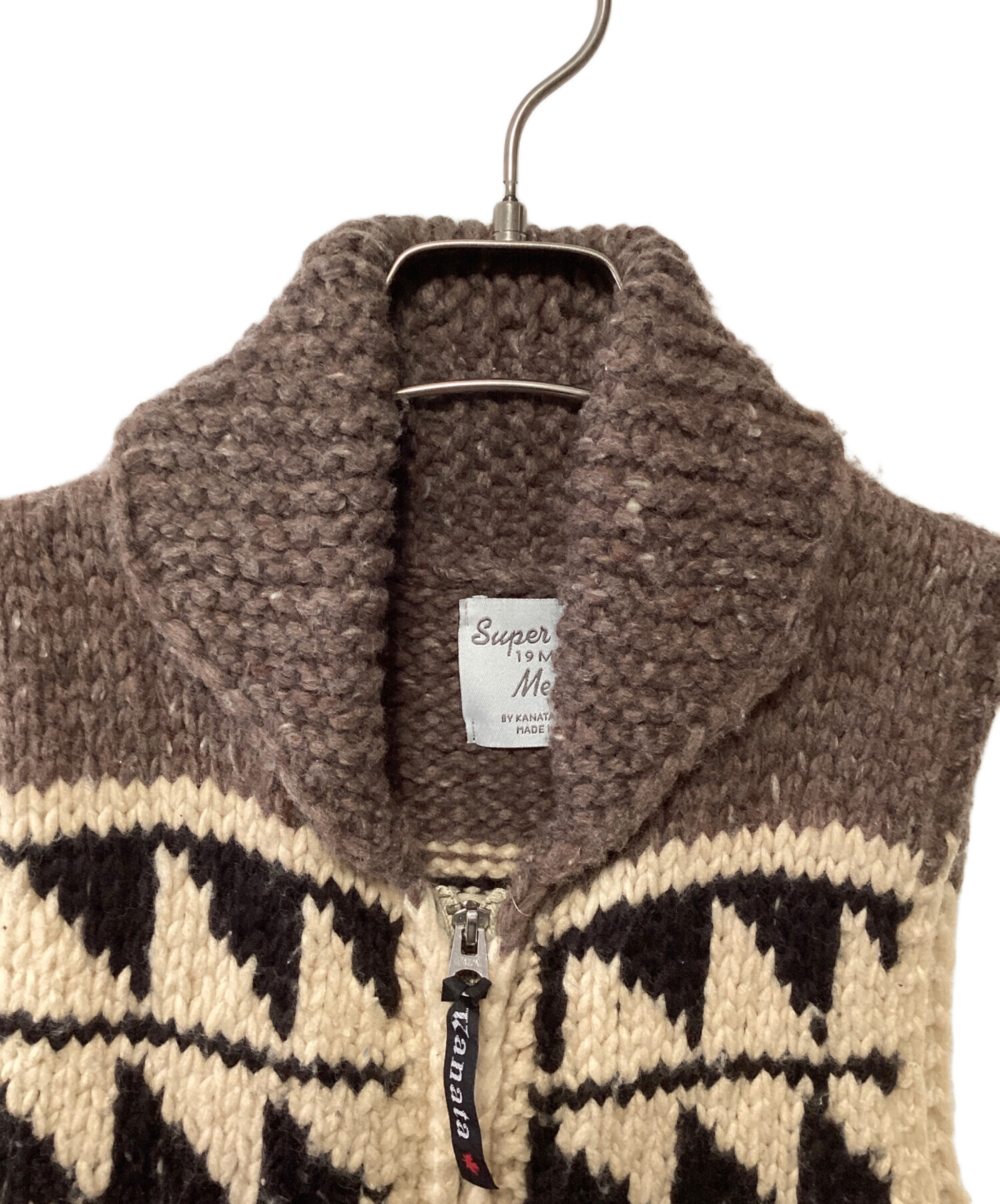 中古・古着通販】KANATA (カナタ) カウチンニットベスト ブラウン