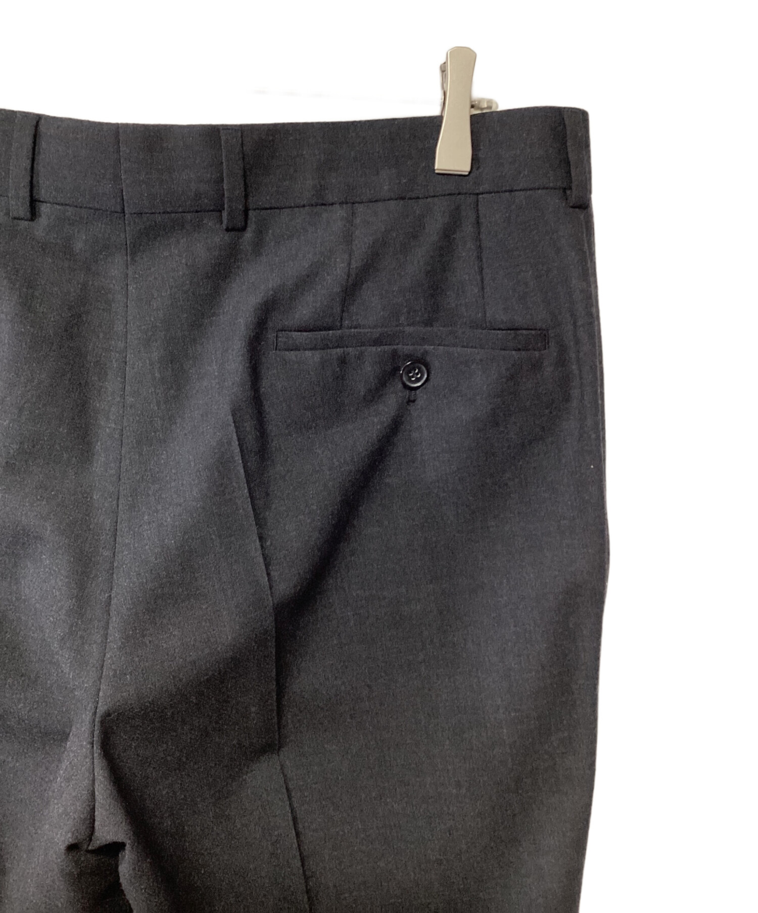 【中古】ヒューゴボス HUGO BOSS ワイドパンツ テーパード 52 ネイビー /KH メンズ 中古・古着通販】BOSS HUGO BOSS (ボス ヒューゴボス) スラックス