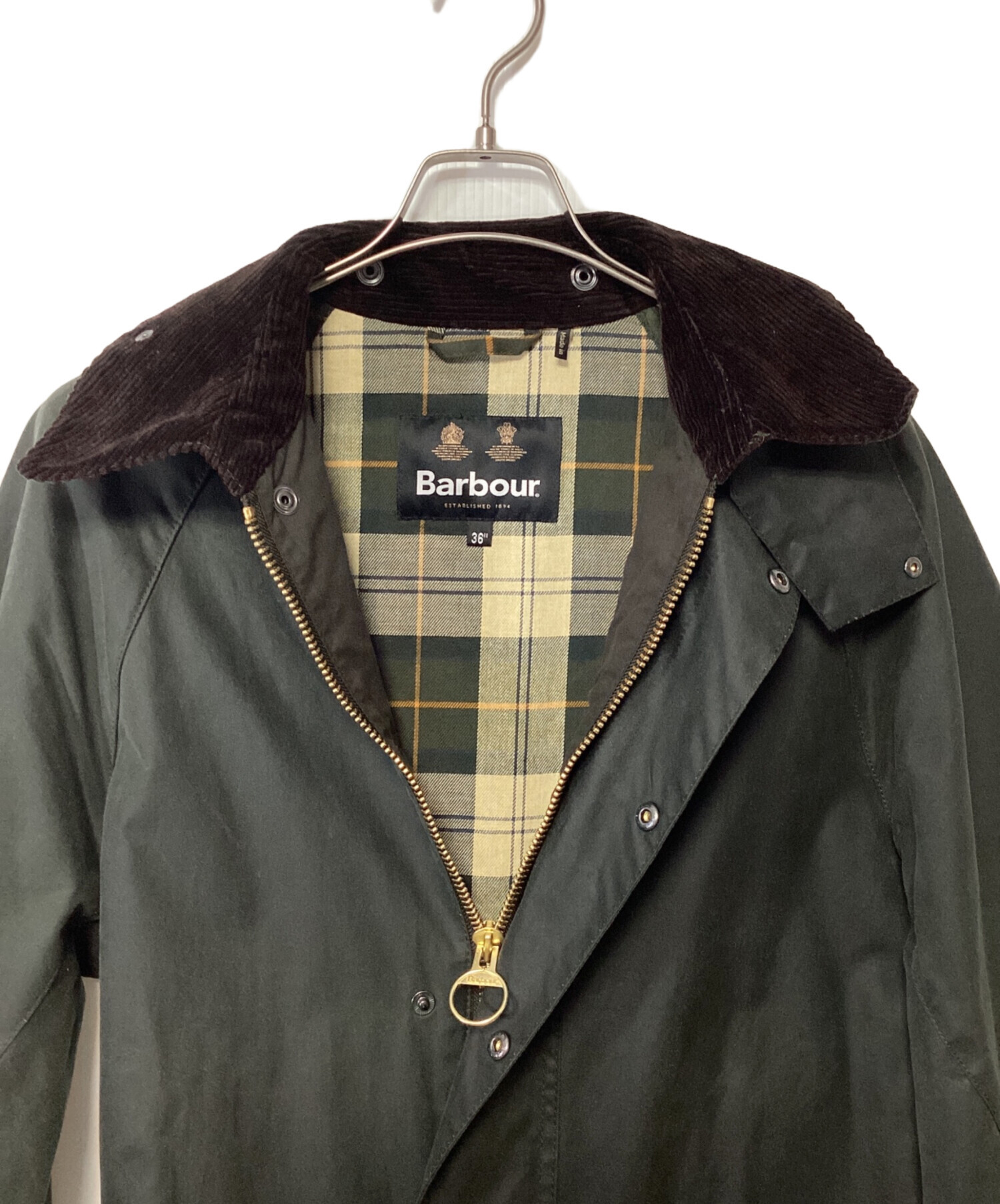 中古・古着通販】Barbour (バブアー) ロングコート ダークグリーン