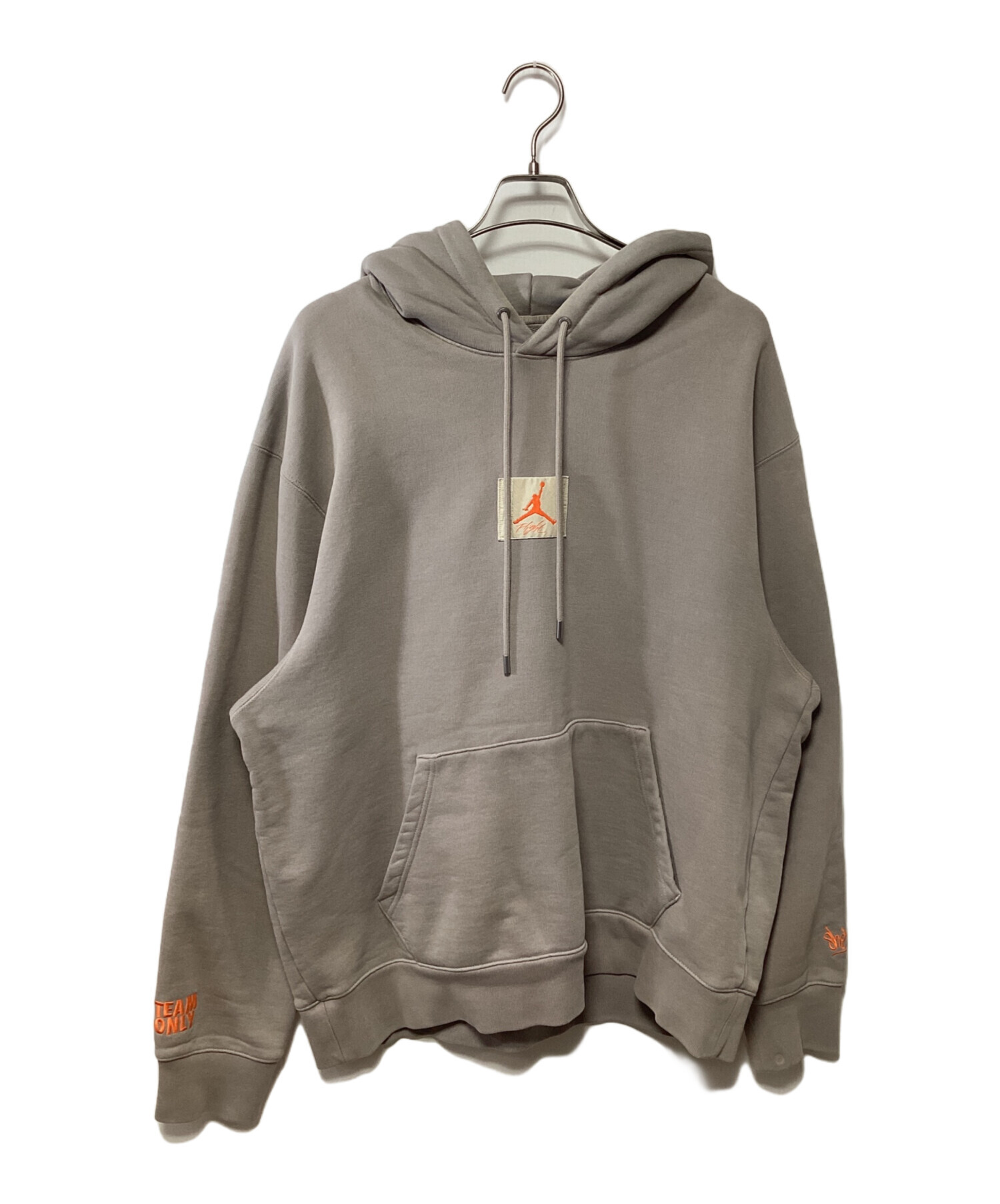 【国内正規品】ジョーダン JORDAN ビンテージ加工 パーカー #1265 中古・古着通販】JORDAN (ジョーダン) パーカー グレー×オレンジ