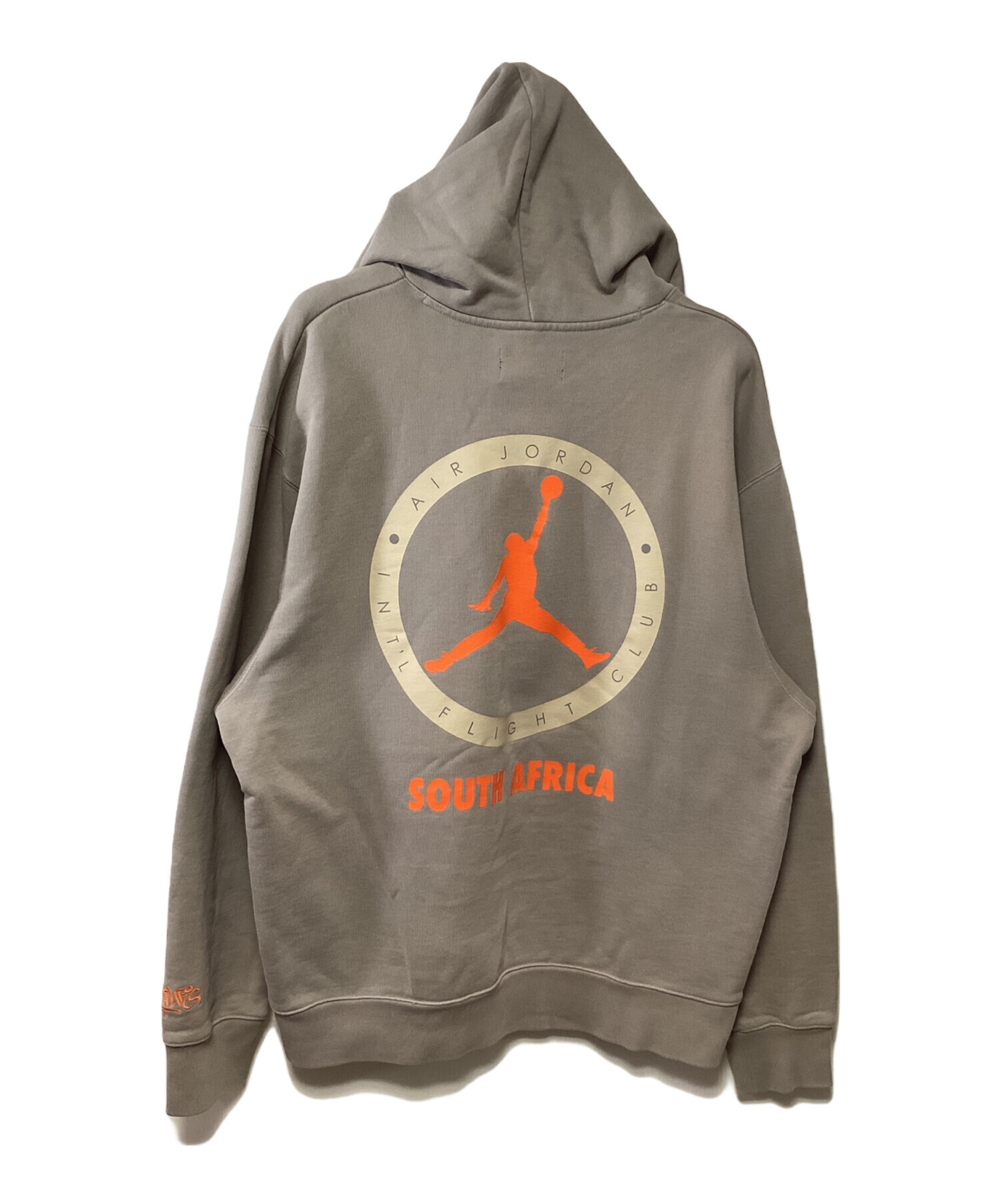 【国内正規品】ジョーダン JORDAN ビンテージ加工 パーカー #1265 中古・古着通販】JORDAN (ジョーダン) パーカー グレー×オレンジ